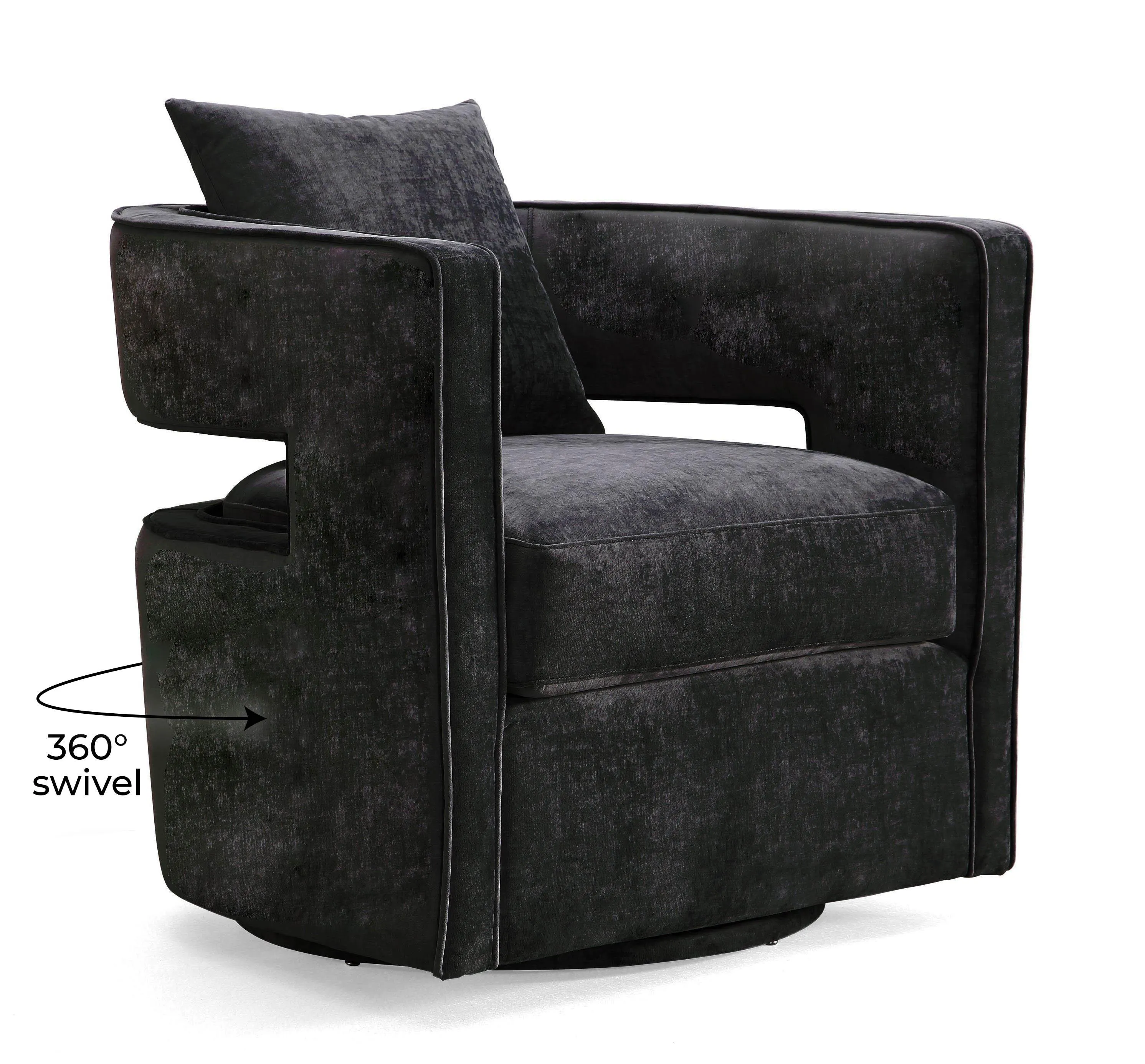 Kennedy Velvet Swivel Accent Chair - Image 26