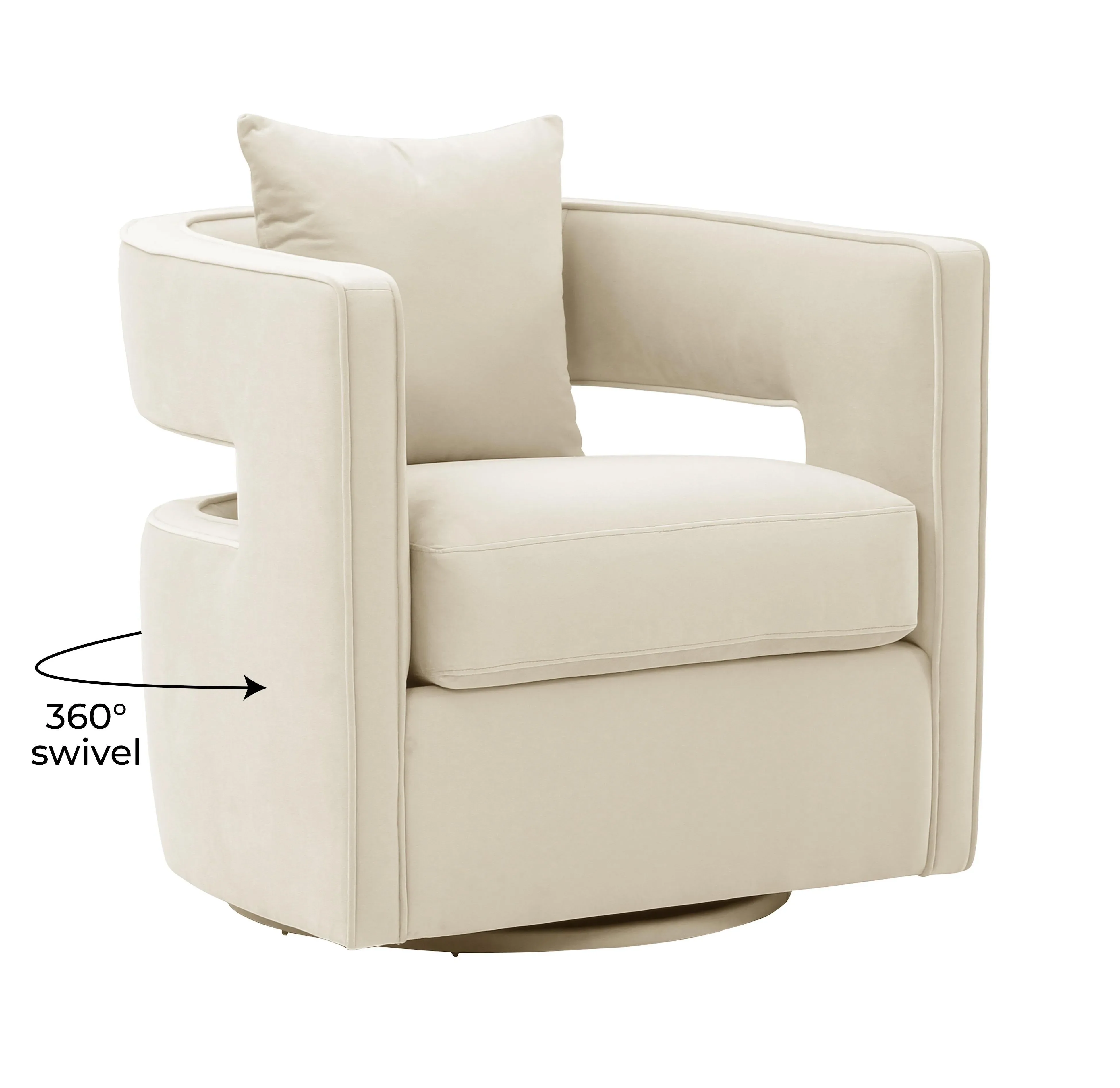 Kennedy Velvet Swivel Accent Chair - Image 39