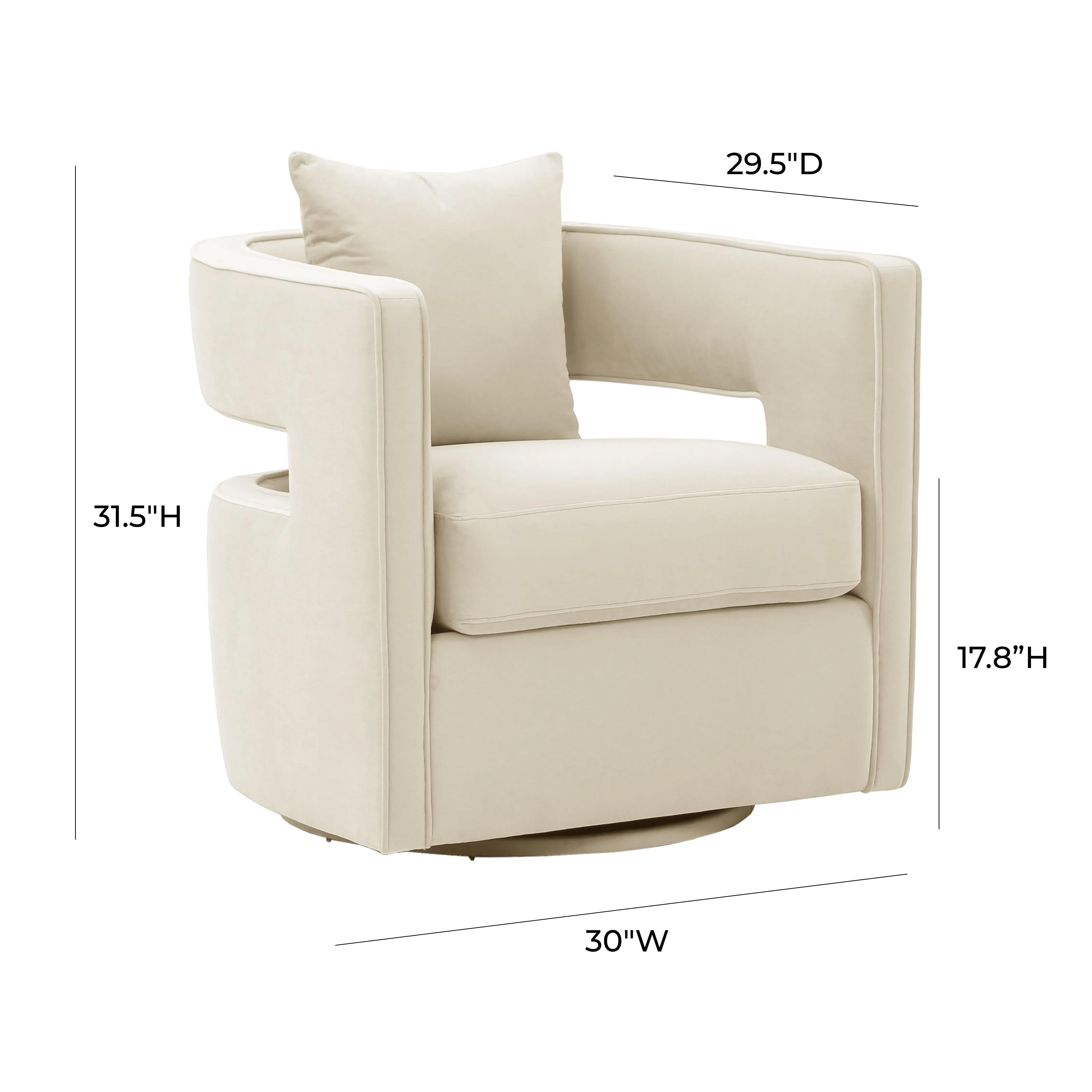 Kennedy Velvet Swivel Accent Chair - Image 40