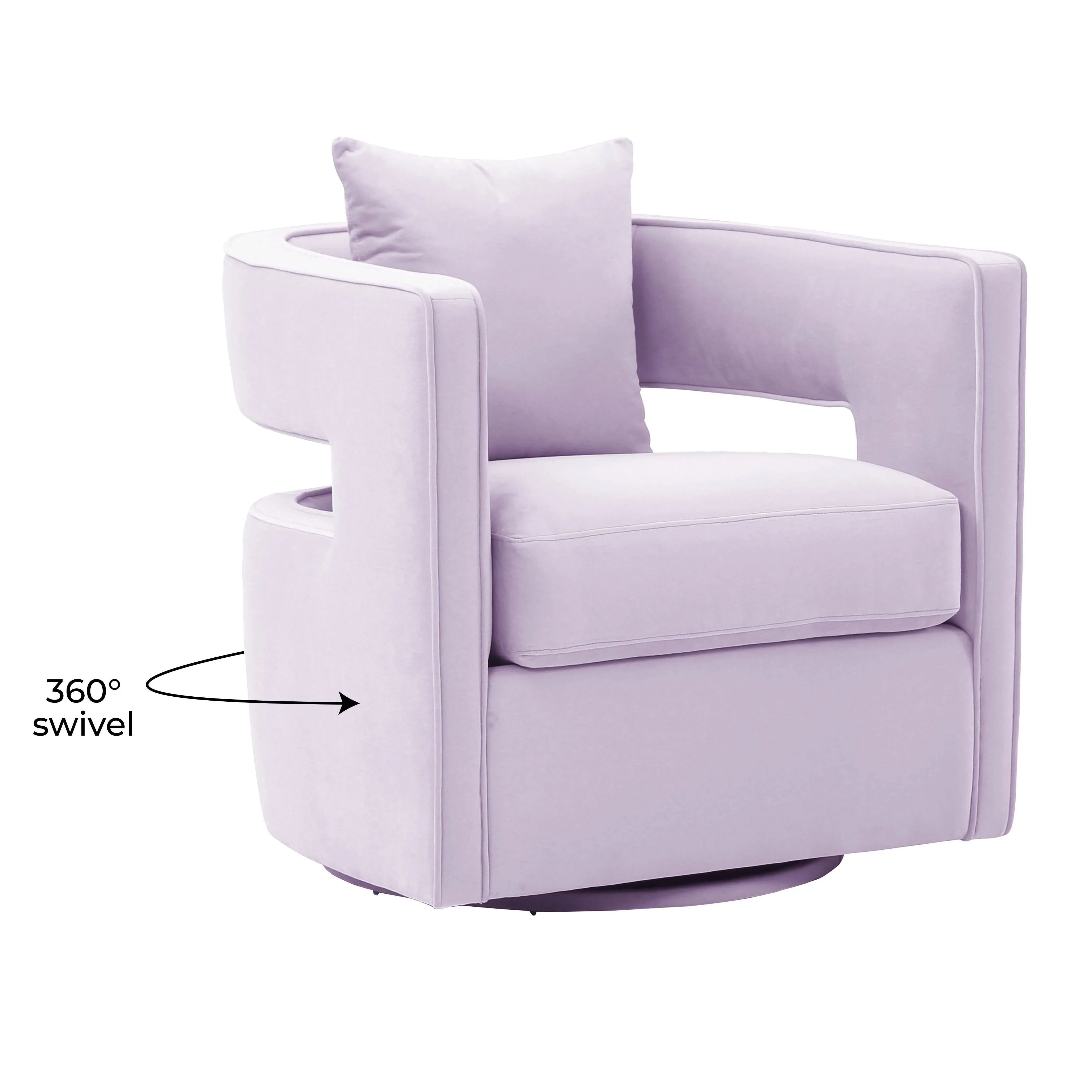 Kennedy Velvet Swivel Accent Chair - Image 45