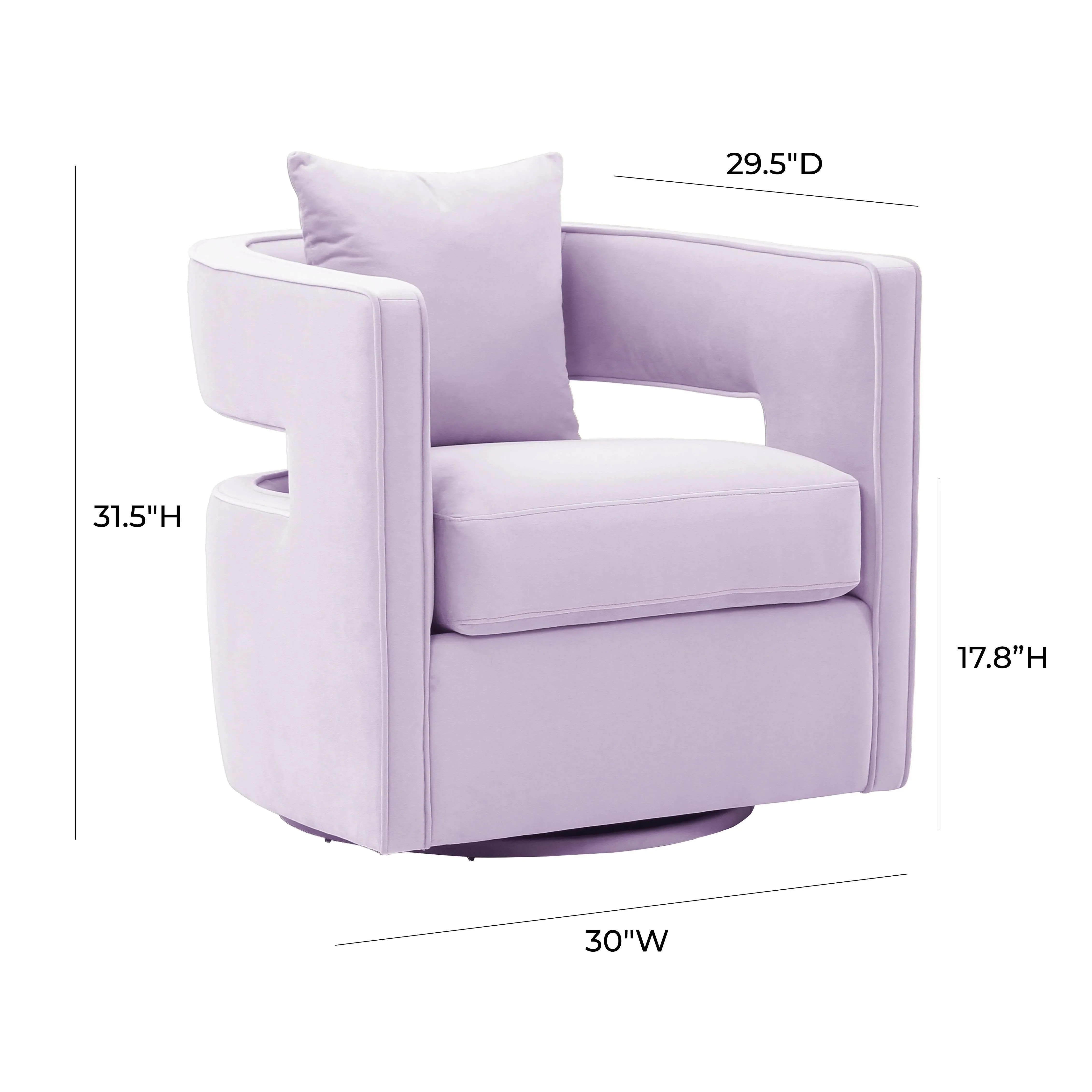 Kennedy Velvet Swivel Accent Chair - Image 46