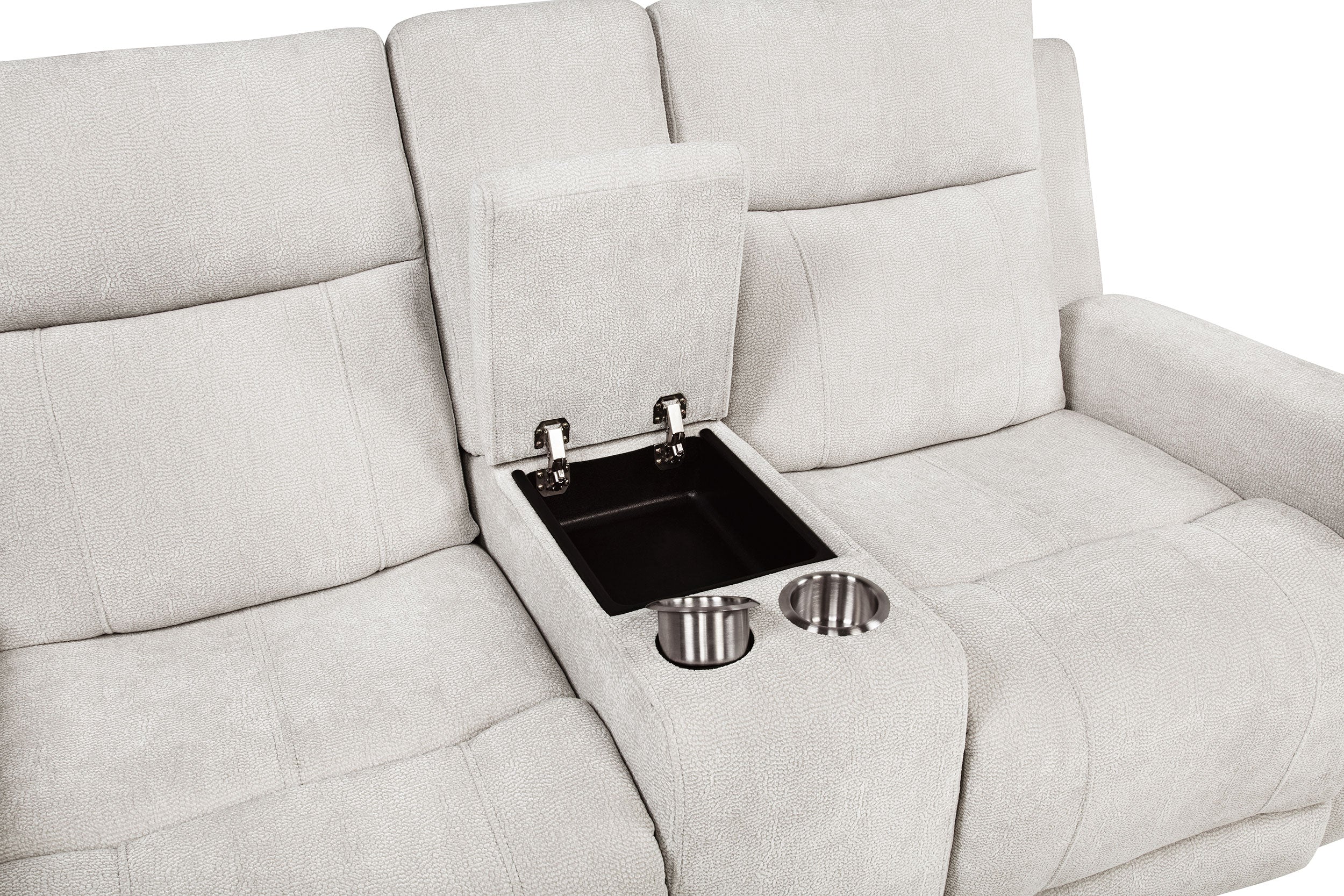 Kennett 2-piece Ivory Chenille Power Reclining Sofa Set - Image 12