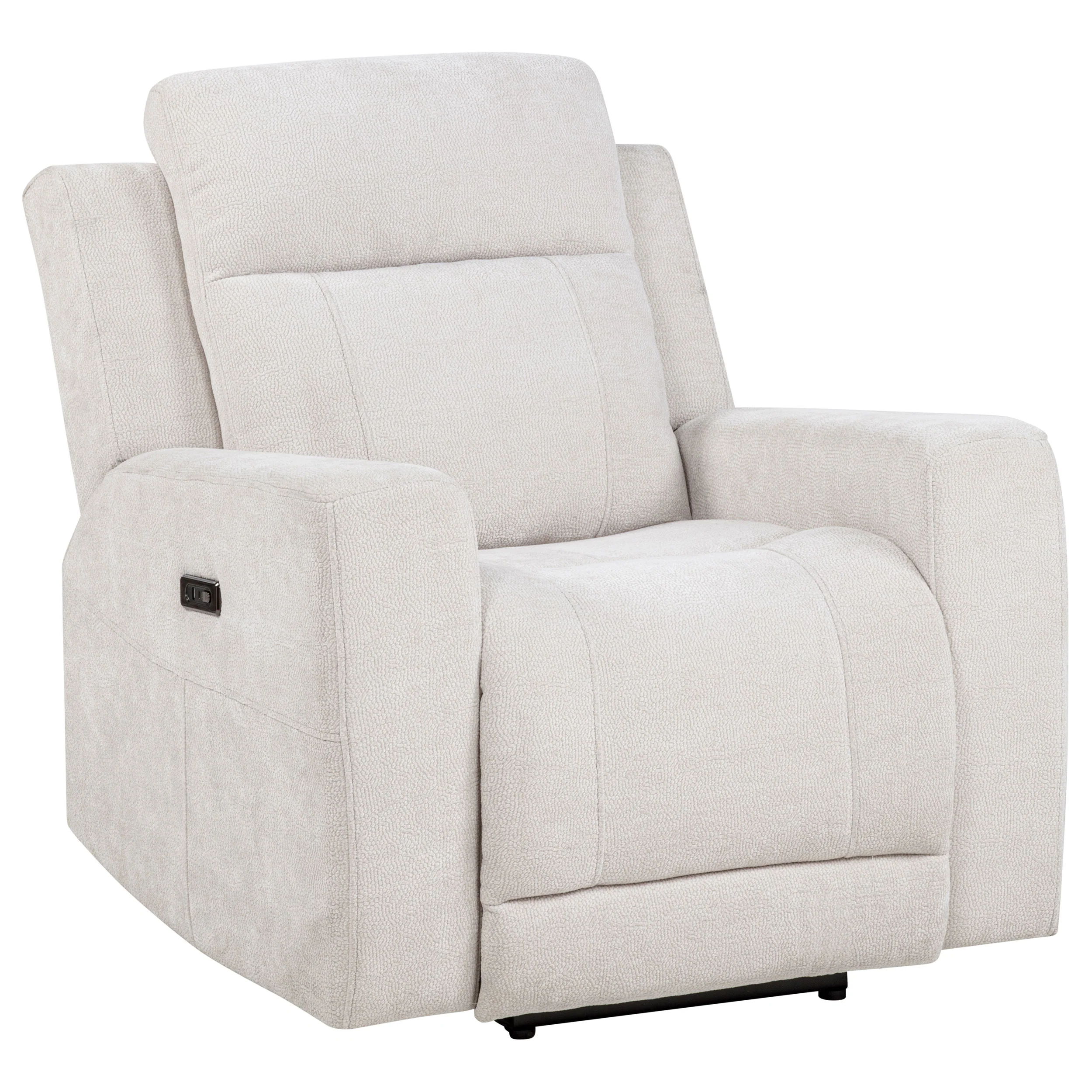 Kennett Ivory 3-piece Chenille Power Reclining Sofa Set - Image 11