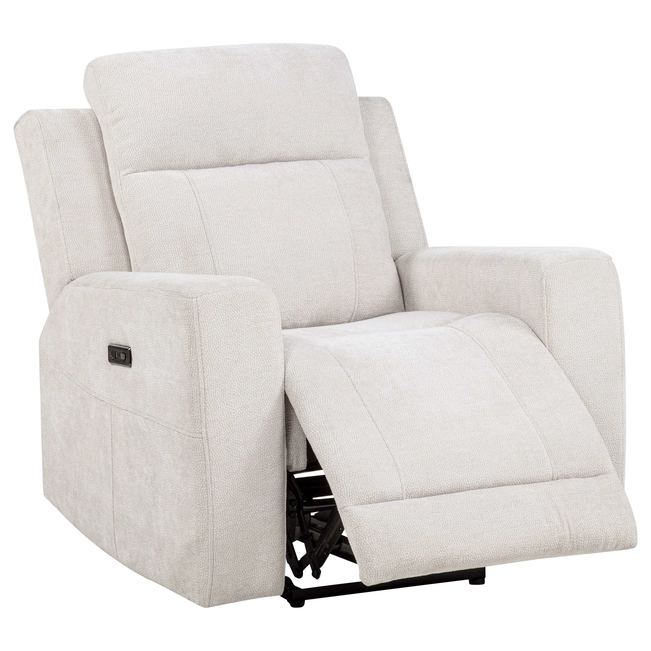 Kennett Ivory 3-piece Chenille Power Reclining Sofa Set - Image 12