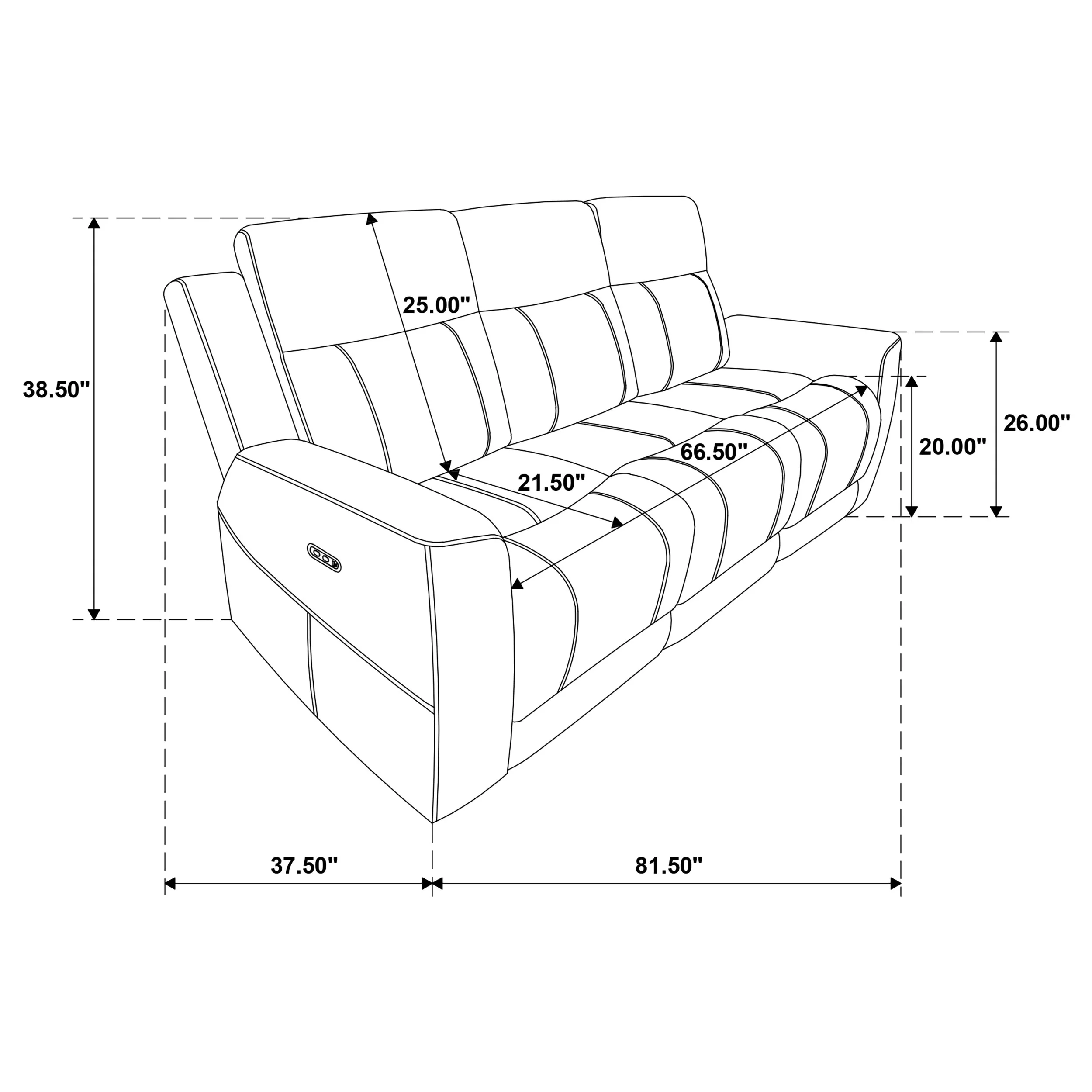Kennett Ivory 3-piece Chenille Power Reclining Sofa Set - Image 18