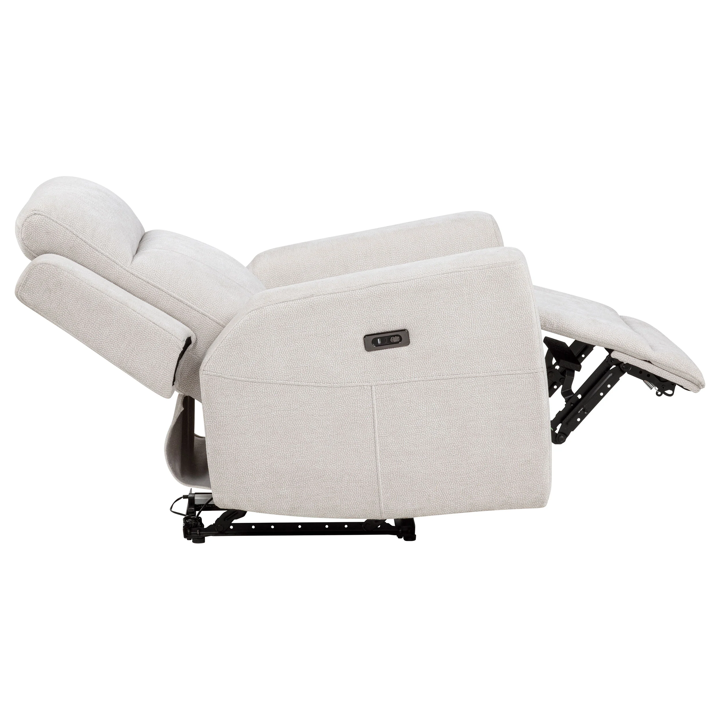 Kennett Ivory Chenille Upholstered Power Recliner Chair - Image 8