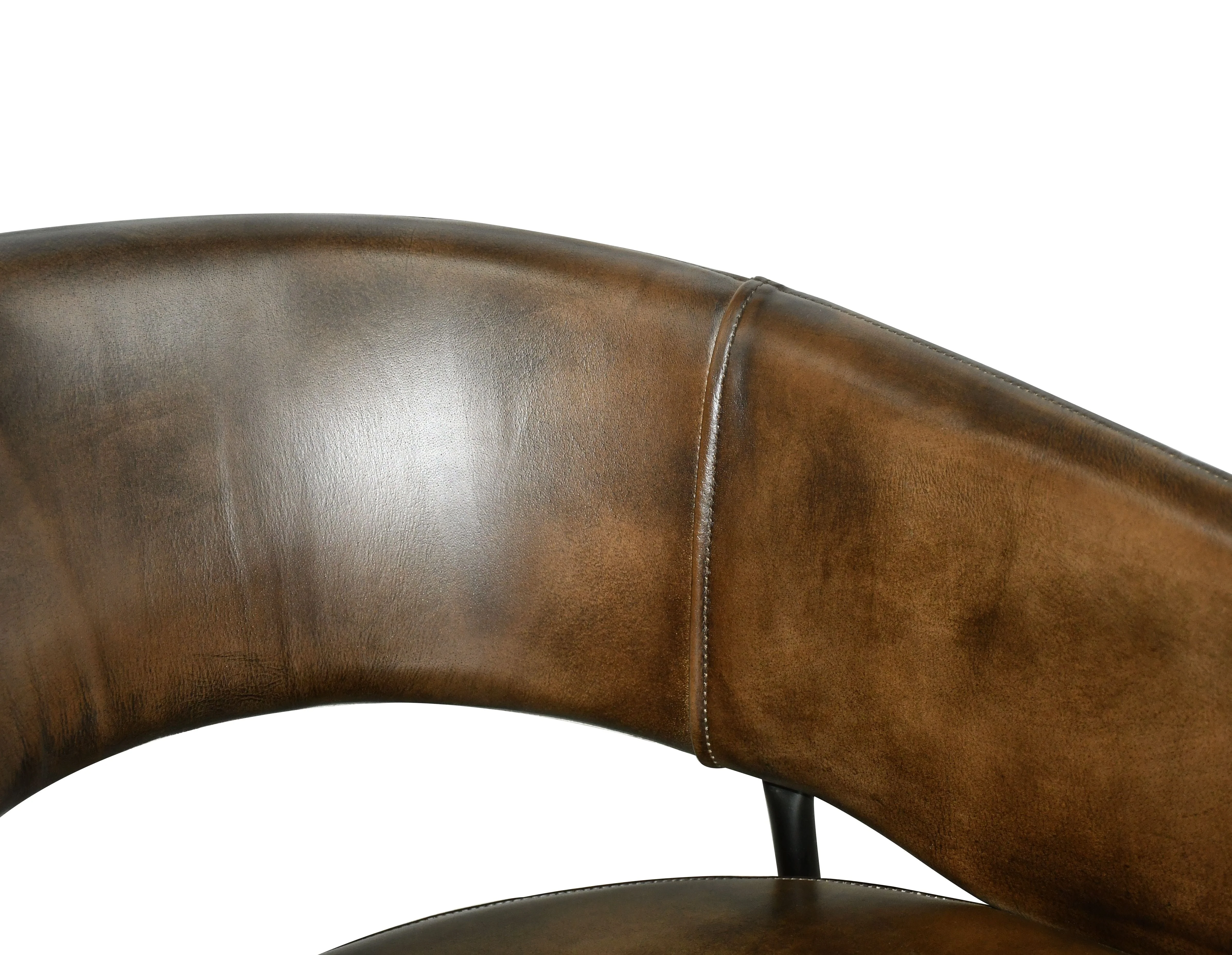 Kent Turner 23" Dining Chair in Antique Whiskey with Walnut Legs, Set of 2 - Image 6