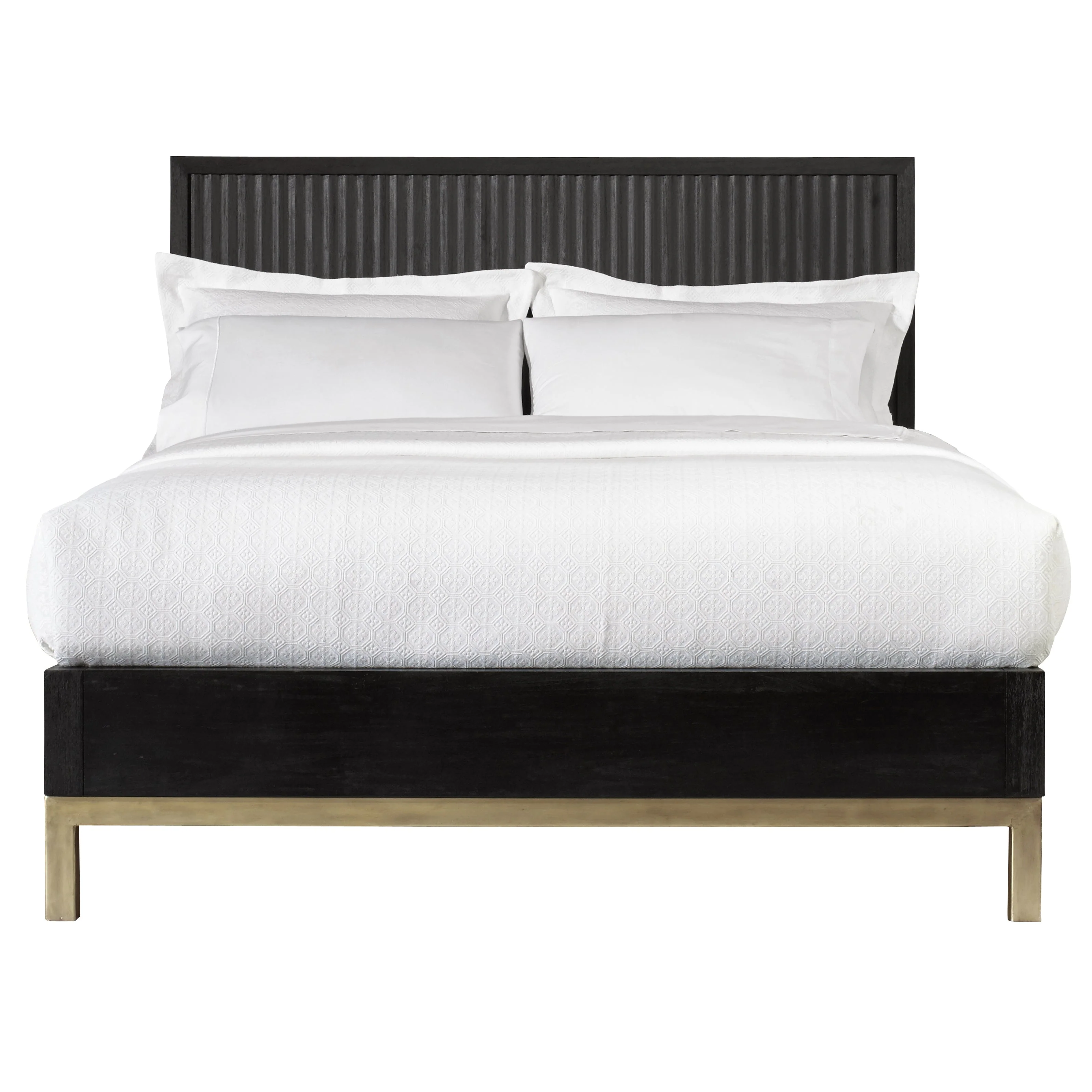 Kentfield Solid Wood Eastern King Platform Bed in Black Drifted Oak - Image 4
