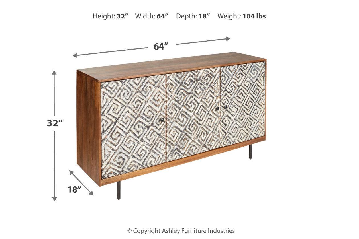 Kerrings Brown/Black/White Accent Cabinet - Image 3