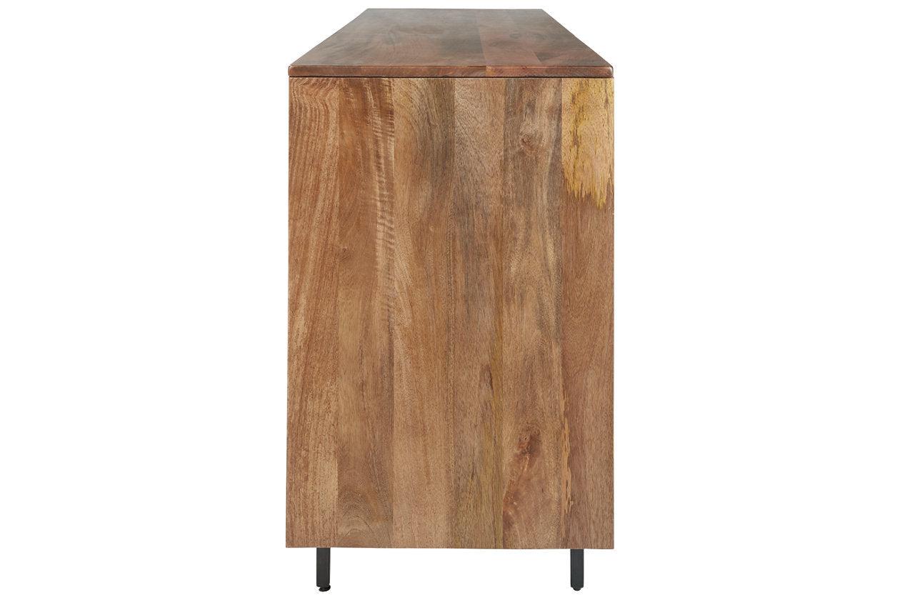 Kerrings Brown/Black/White Accent Cabinet - Image 6