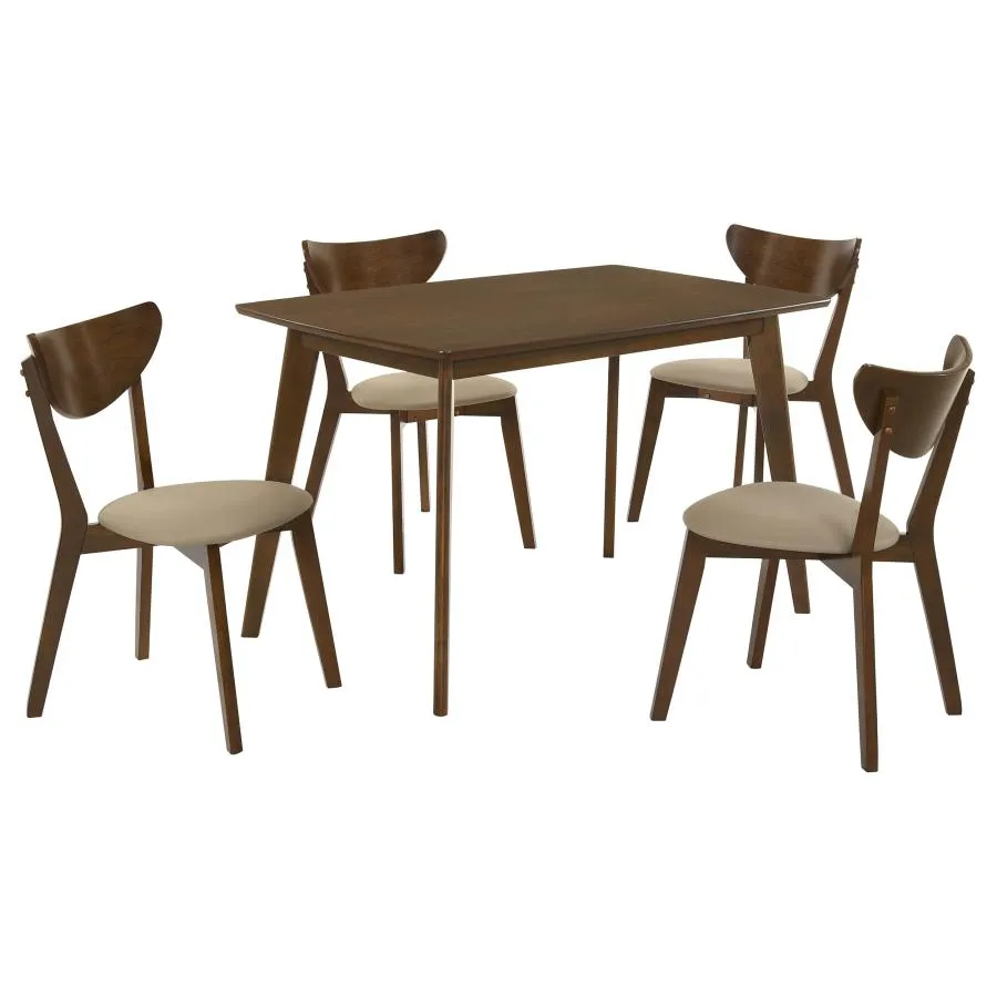 Kersey Chestnut/Tan 5-Piece Rectangular Dining Set - Image 2