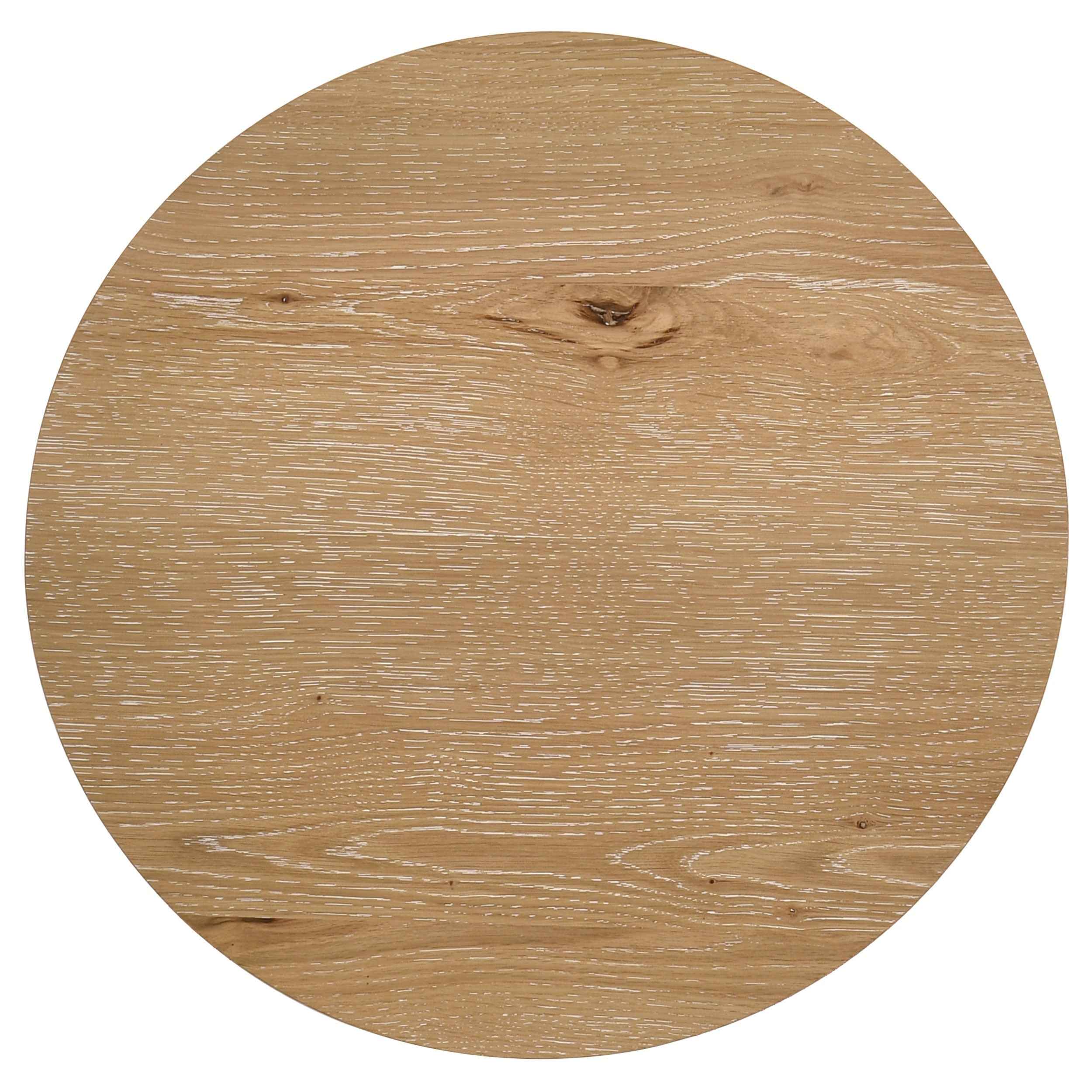 Kessler Light Oak 3-piece Round Sculptural Wood Coffee Table Set - Image 6