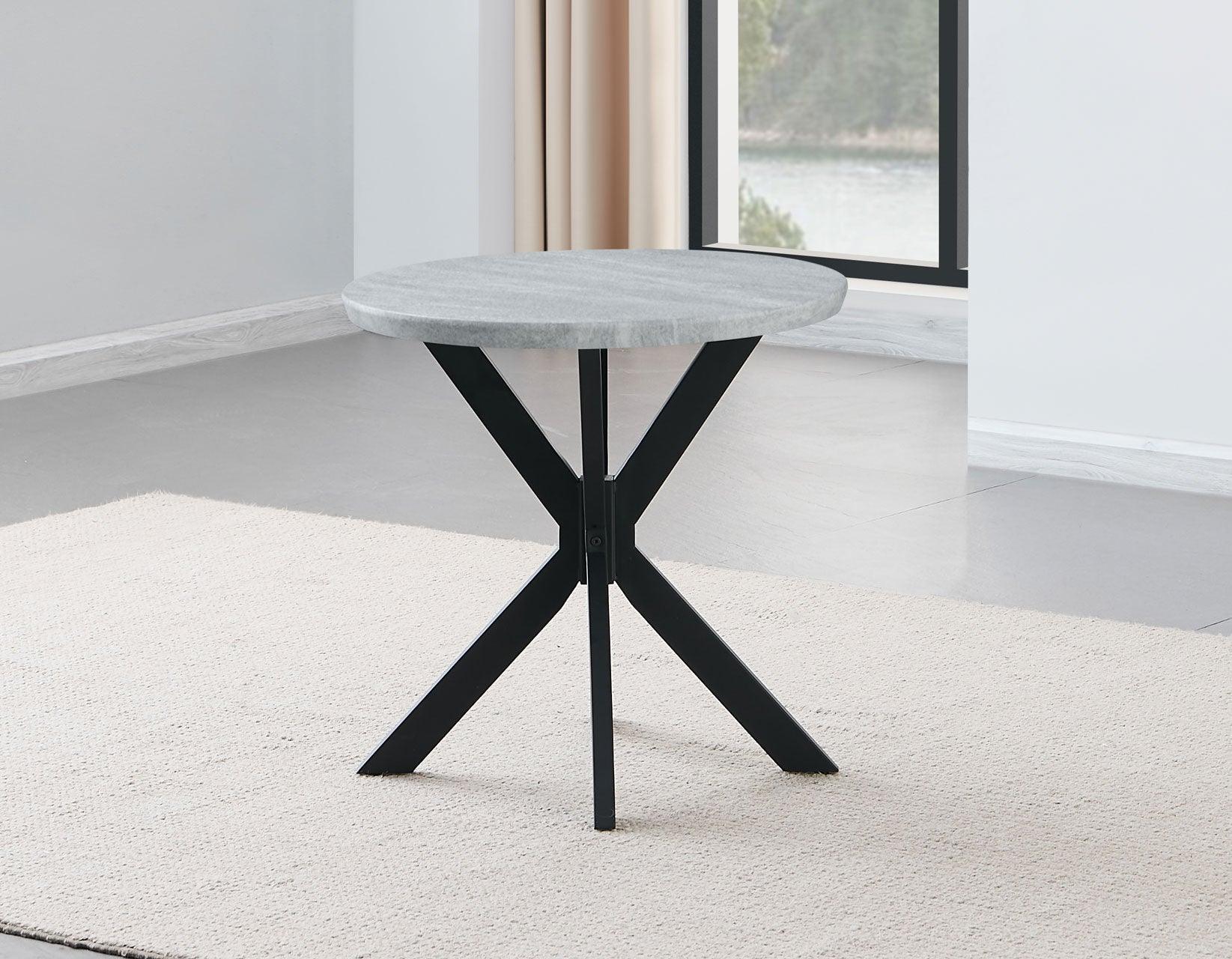 Keyla Faux-Marble Round End Table - Image 3