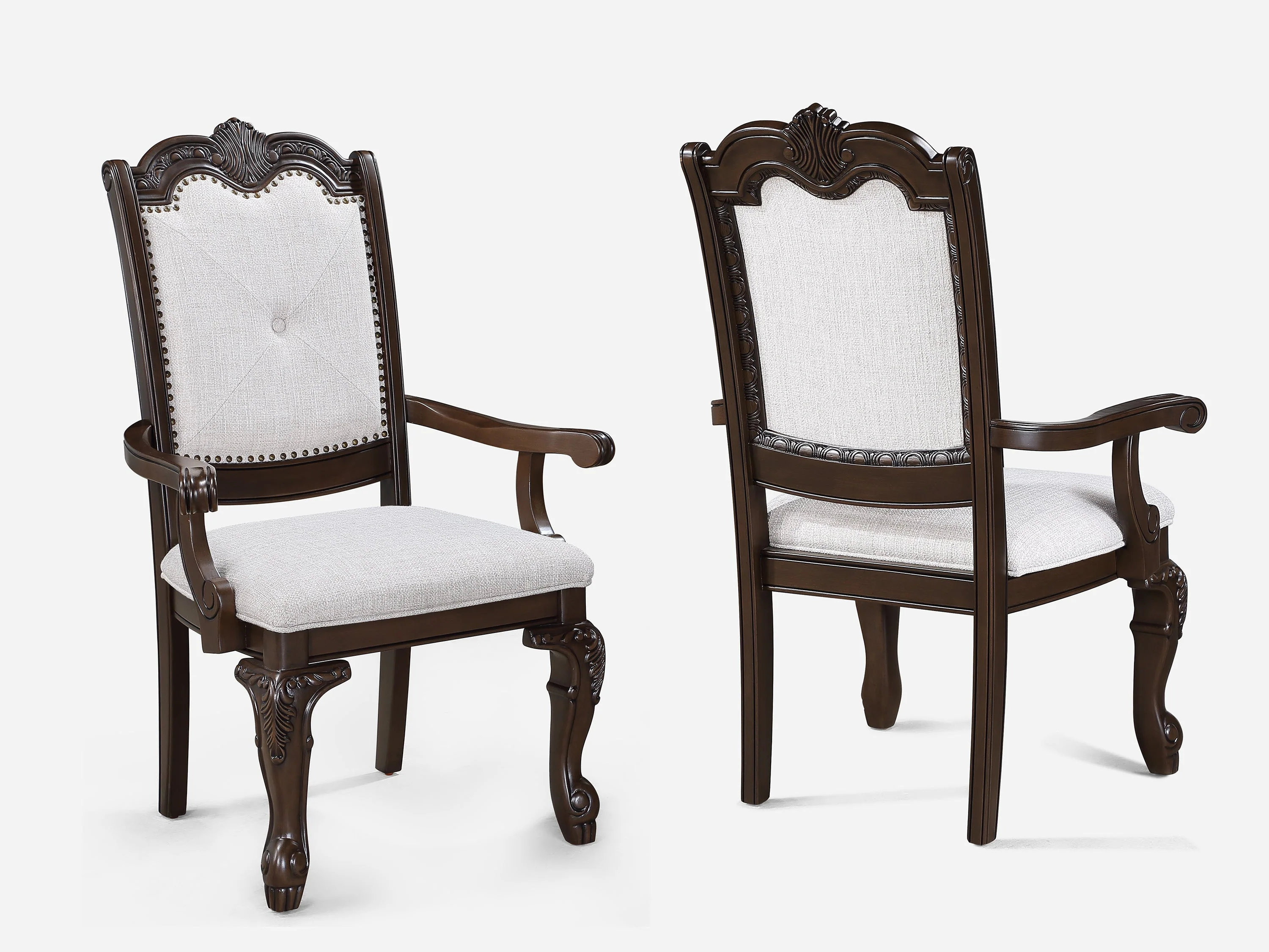 Kiera Coffee Brown Formal Extendable Dining Set - Image 4