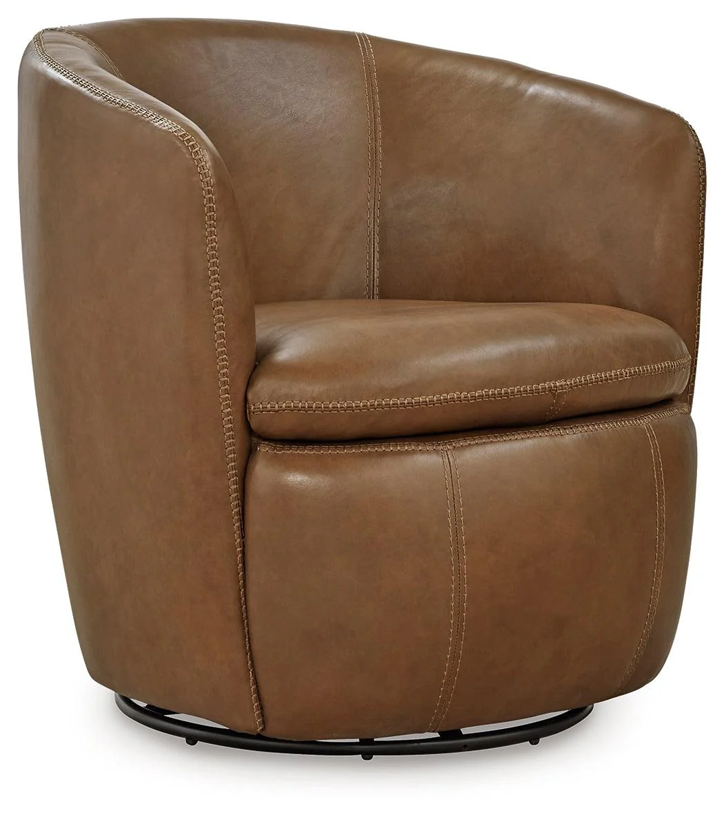 Kierreys Caramel Swivel Chair - Image 2