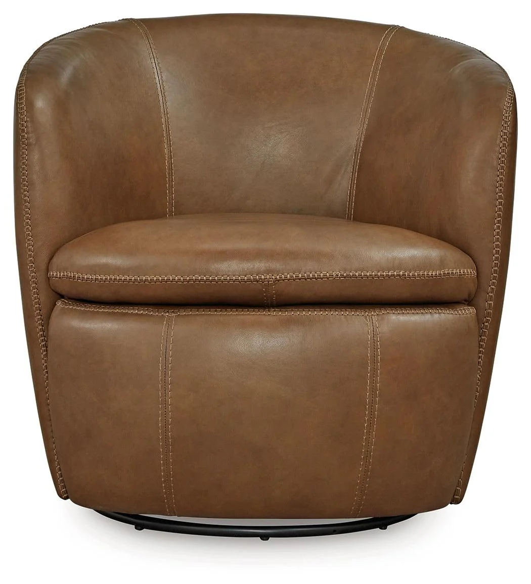 Kierreys Caramel Swivel Chair - Image 3