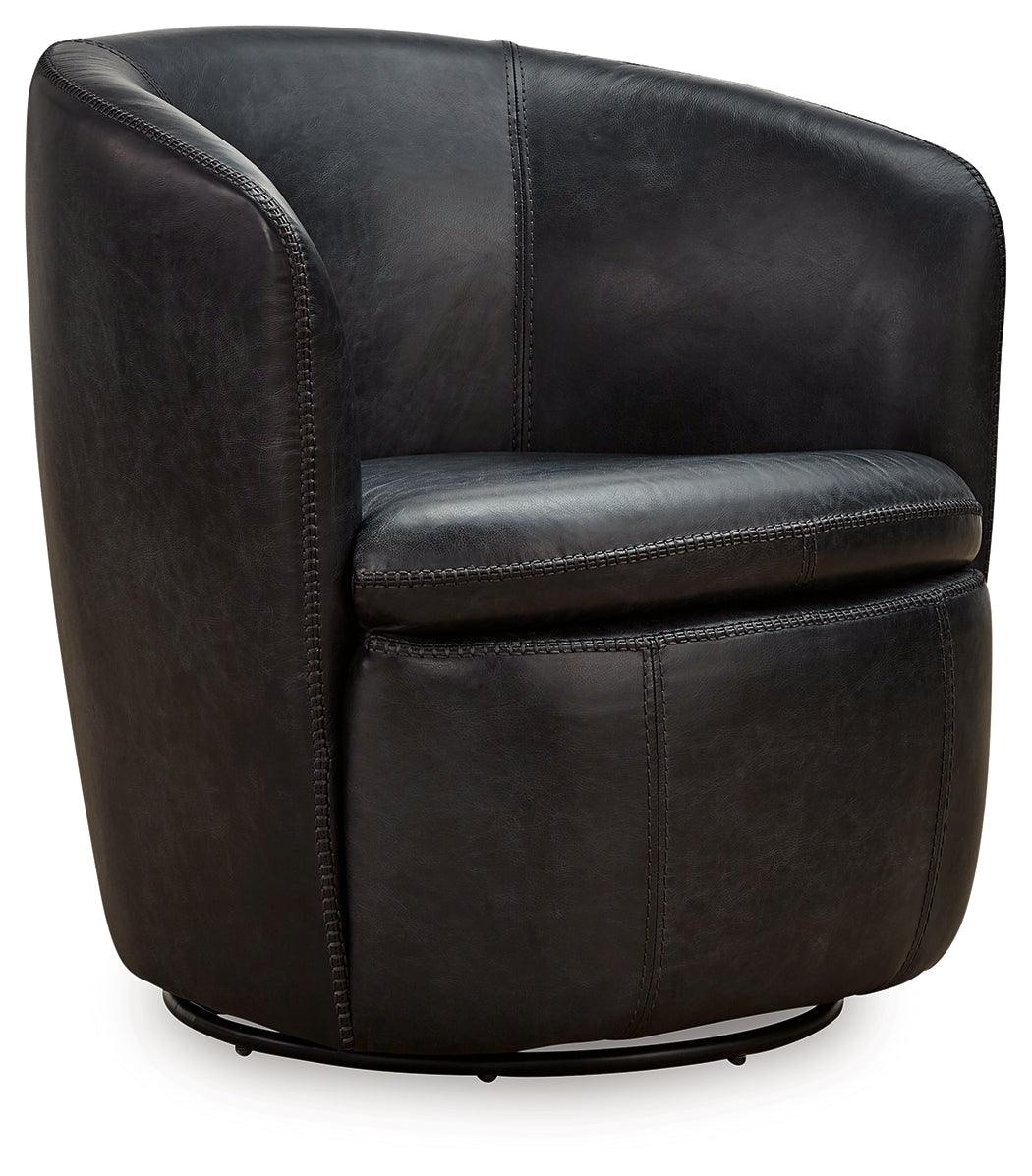 Kierreys Midnight Swivel Chair - Image 2