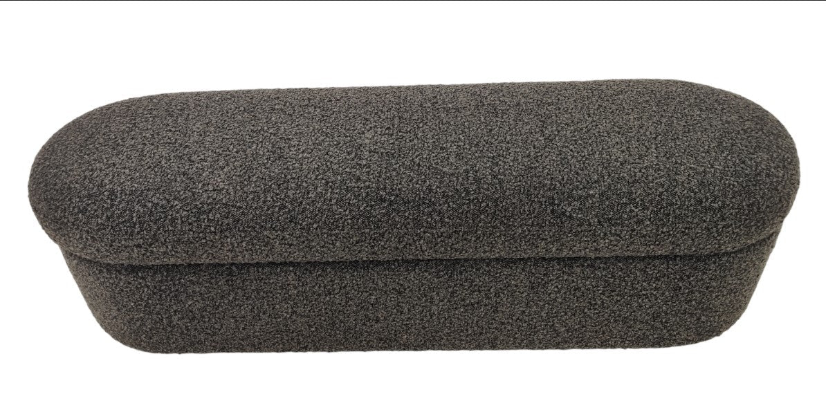 Kiki Upholstered Hinged Storage Bench in Pumpernickel Boucle - Image 3