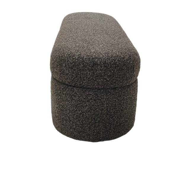 Kiki Upholstered Hinged Storage Bench in Pumpernickel Boucle - Image 4