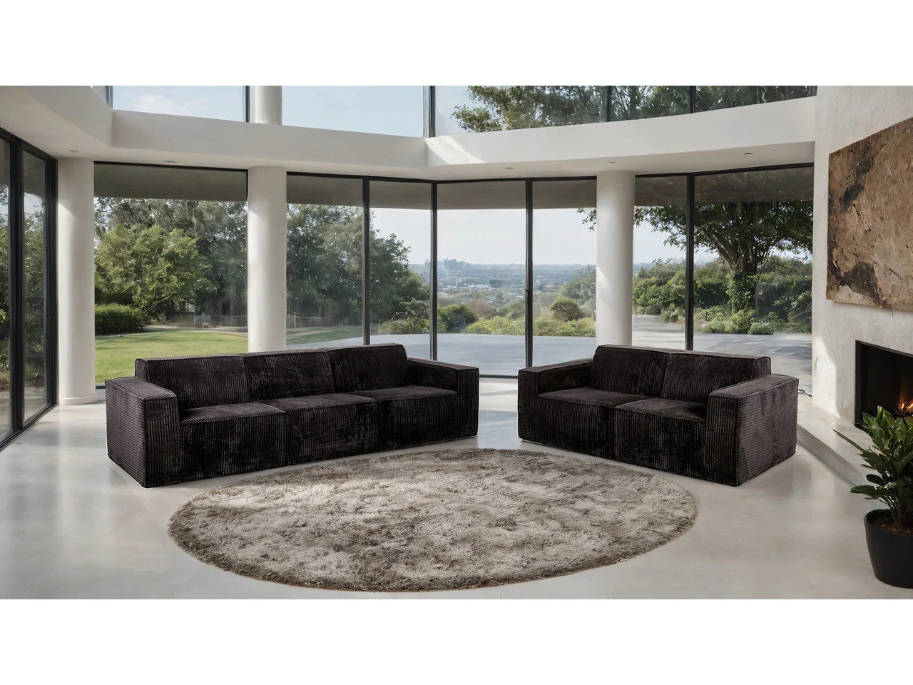 Kimara Black Sofa & Loveseat