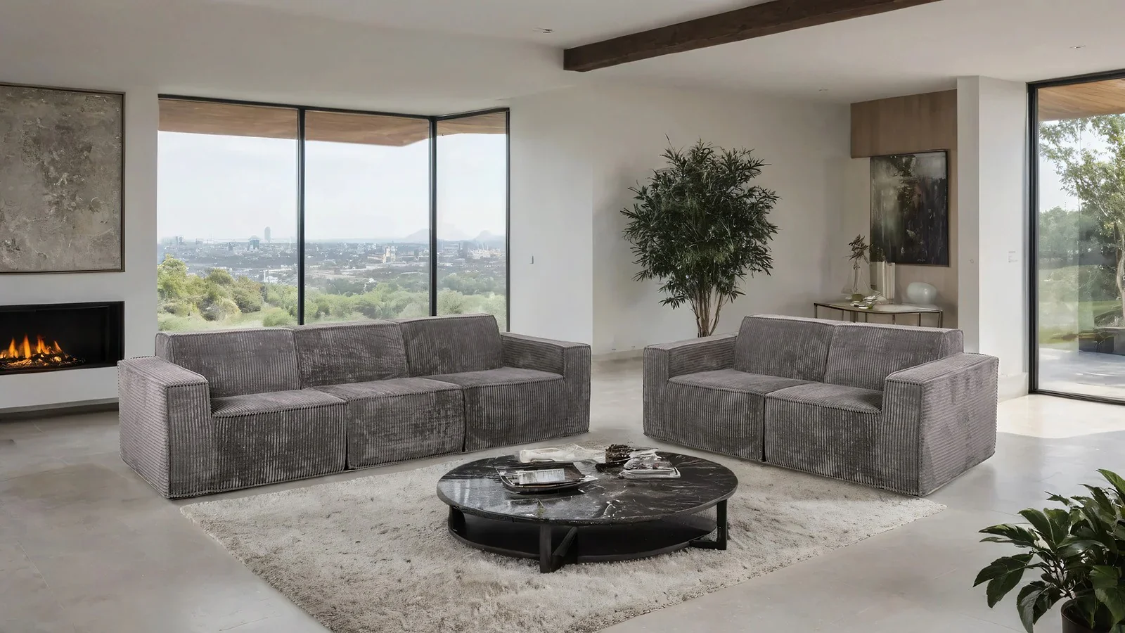 Kimara Dark Gray Compressed Foam Sofa - Image 2