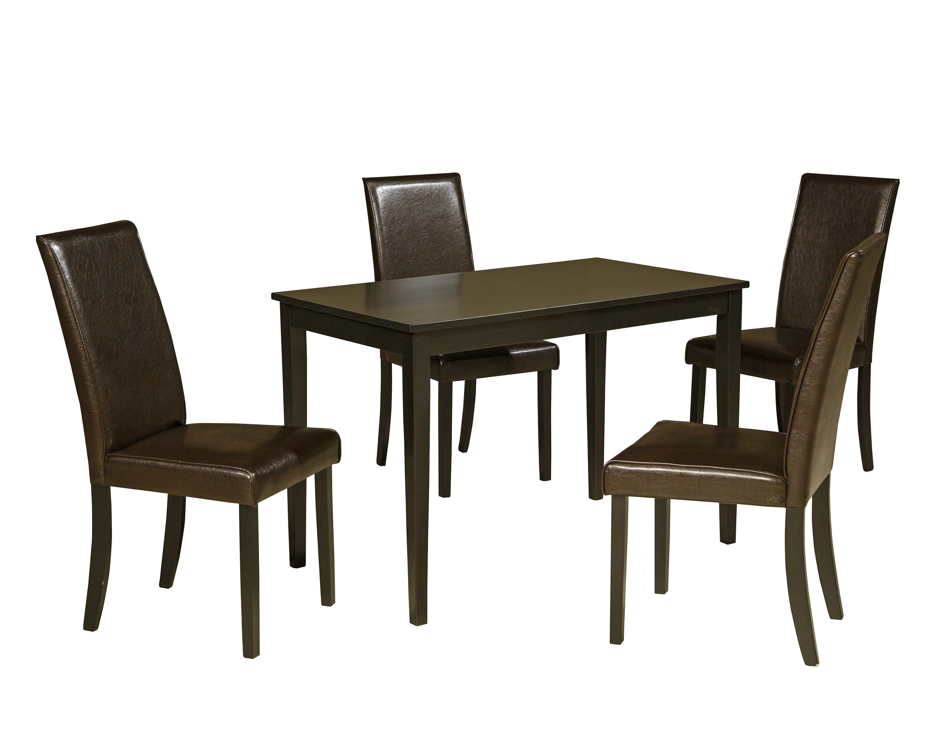 Kimonte Dark Brown 5-Piece Rectangular Dining Set - Image 6