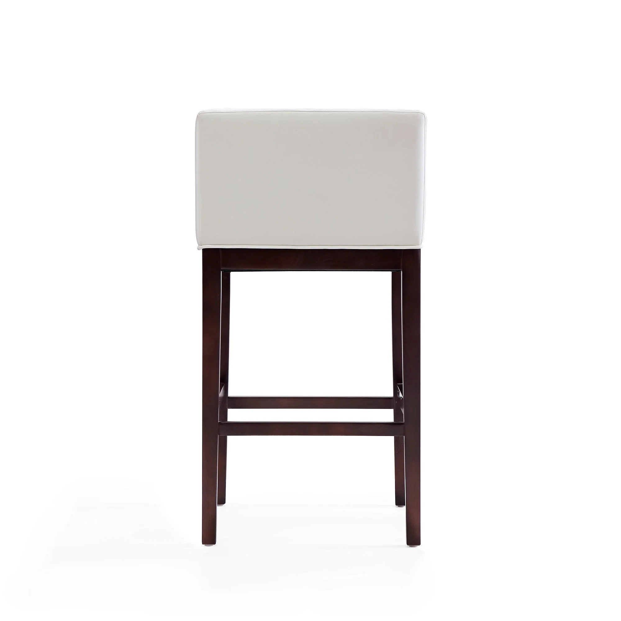 Kingsley Barstool in Ivory and Dark Walnut (set of 3) - Image 5
