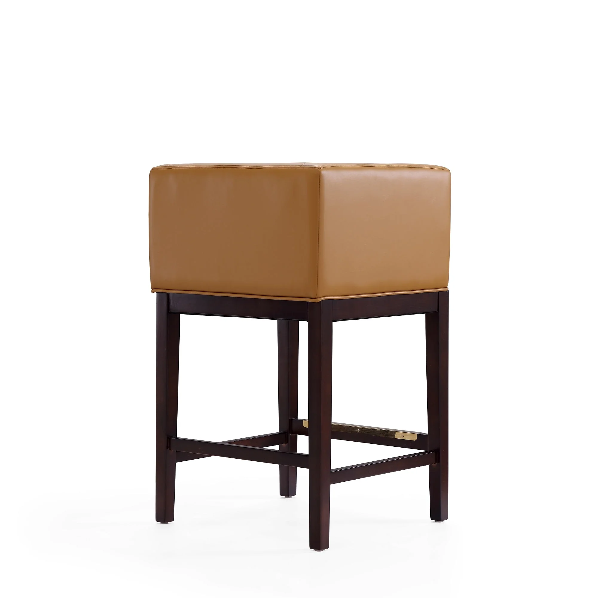 Kingsley Counter Stool in Camel and Dark Walnut (set of 2) - Image 7