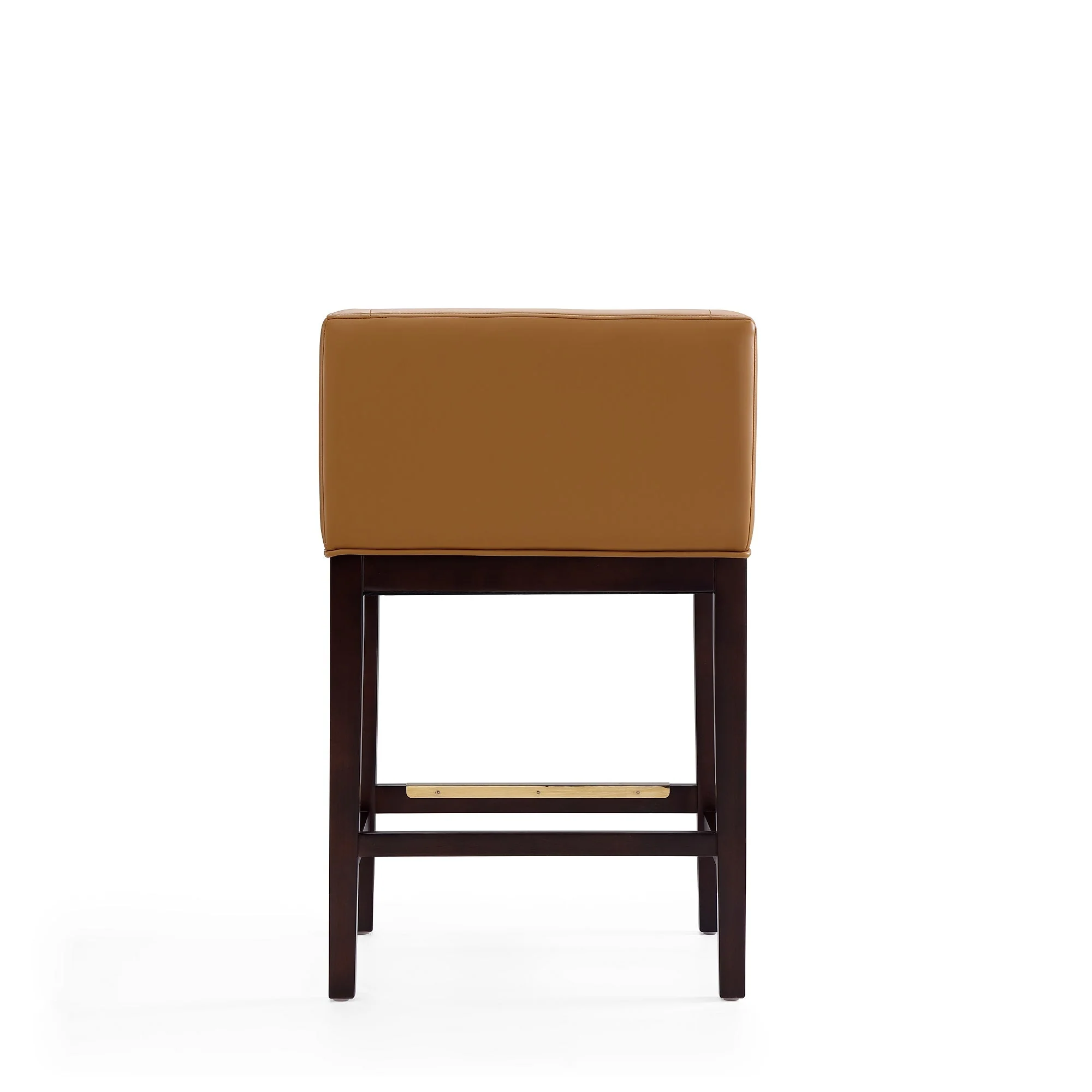 Kingsley Counter Stool in Camel and Dark Walnut (set of 3) - Image 6