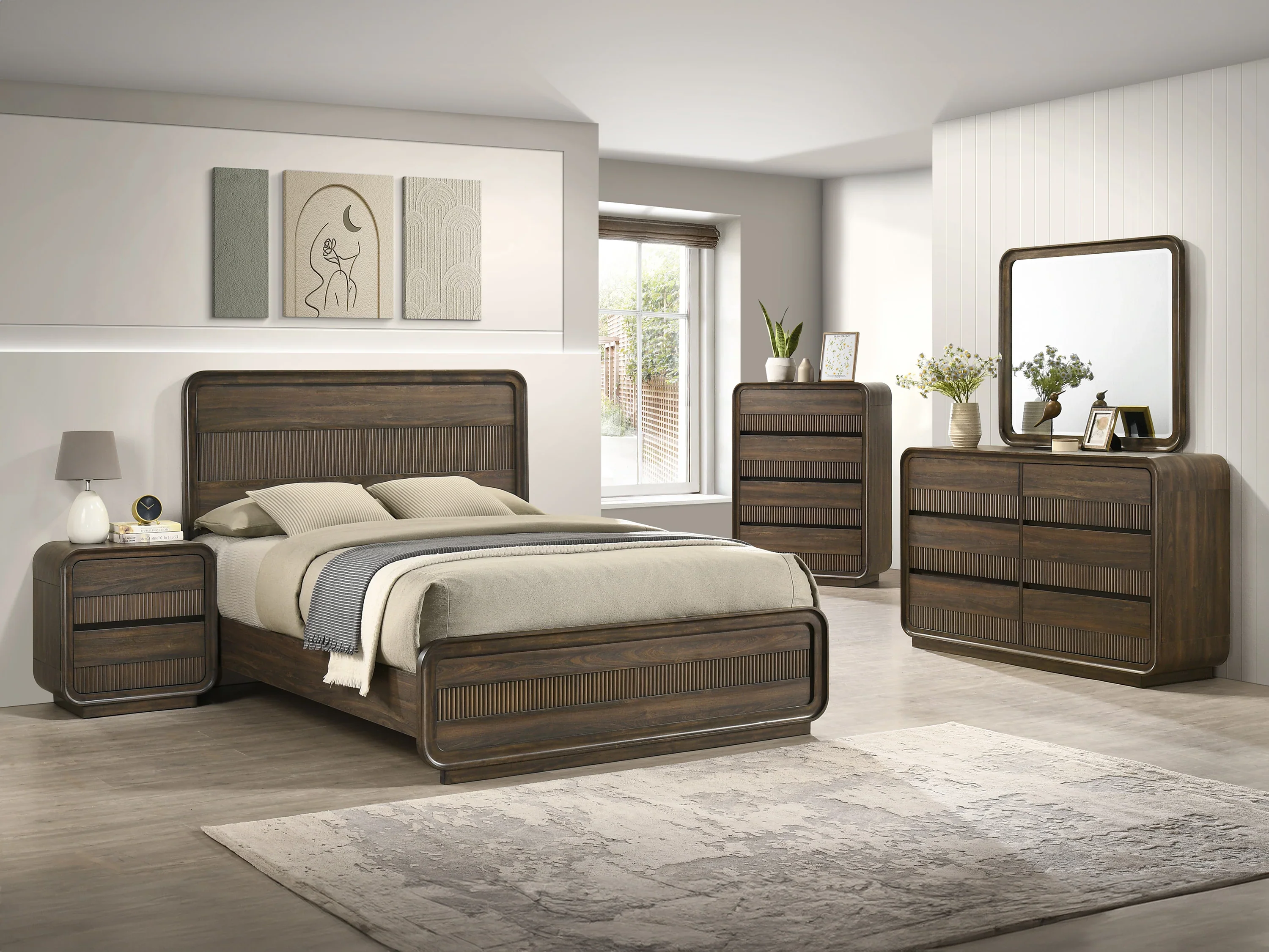 Kinkaid Warm Wood King Panel Bed - Image 4