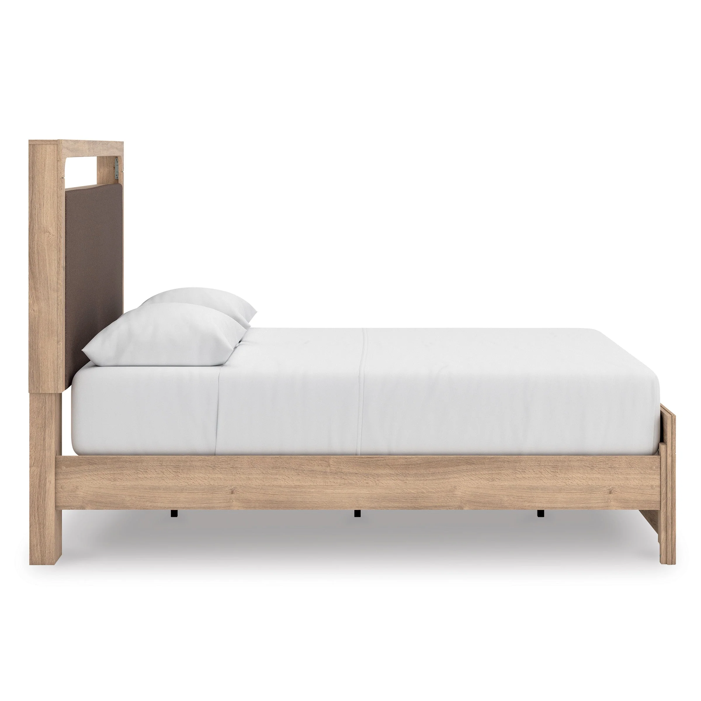 Kinlanni Tan Upholstered Platform Bedroom Set - Image 3