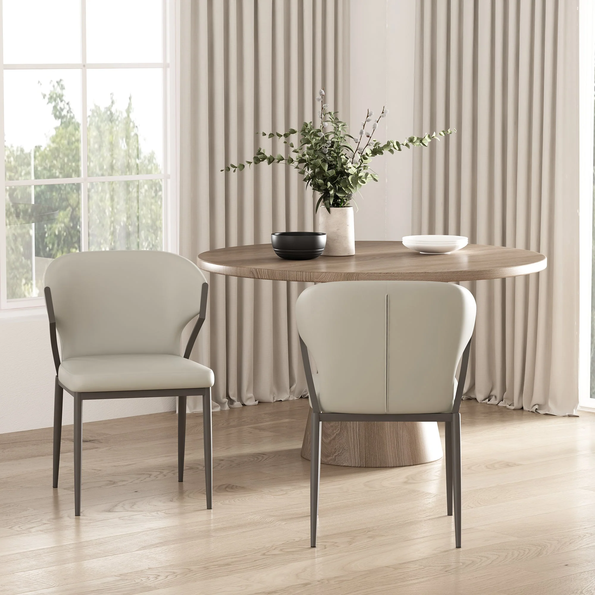 Kirsten Dining Chair in Light Grey (set of 2) - Image 2