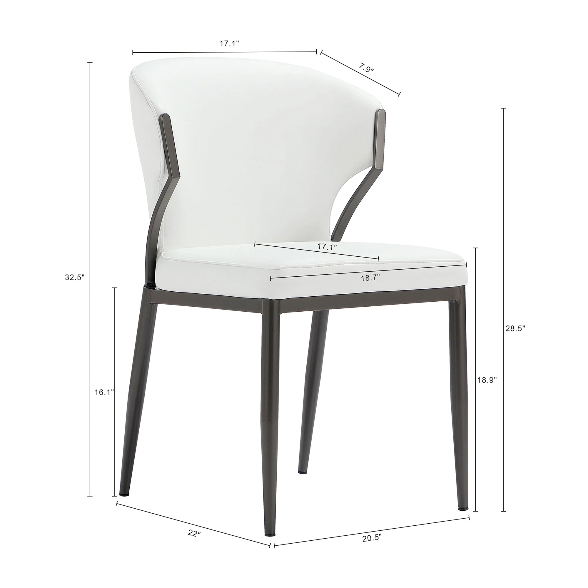 Kirsten Dining Chair in White (set of 2) - Image 3