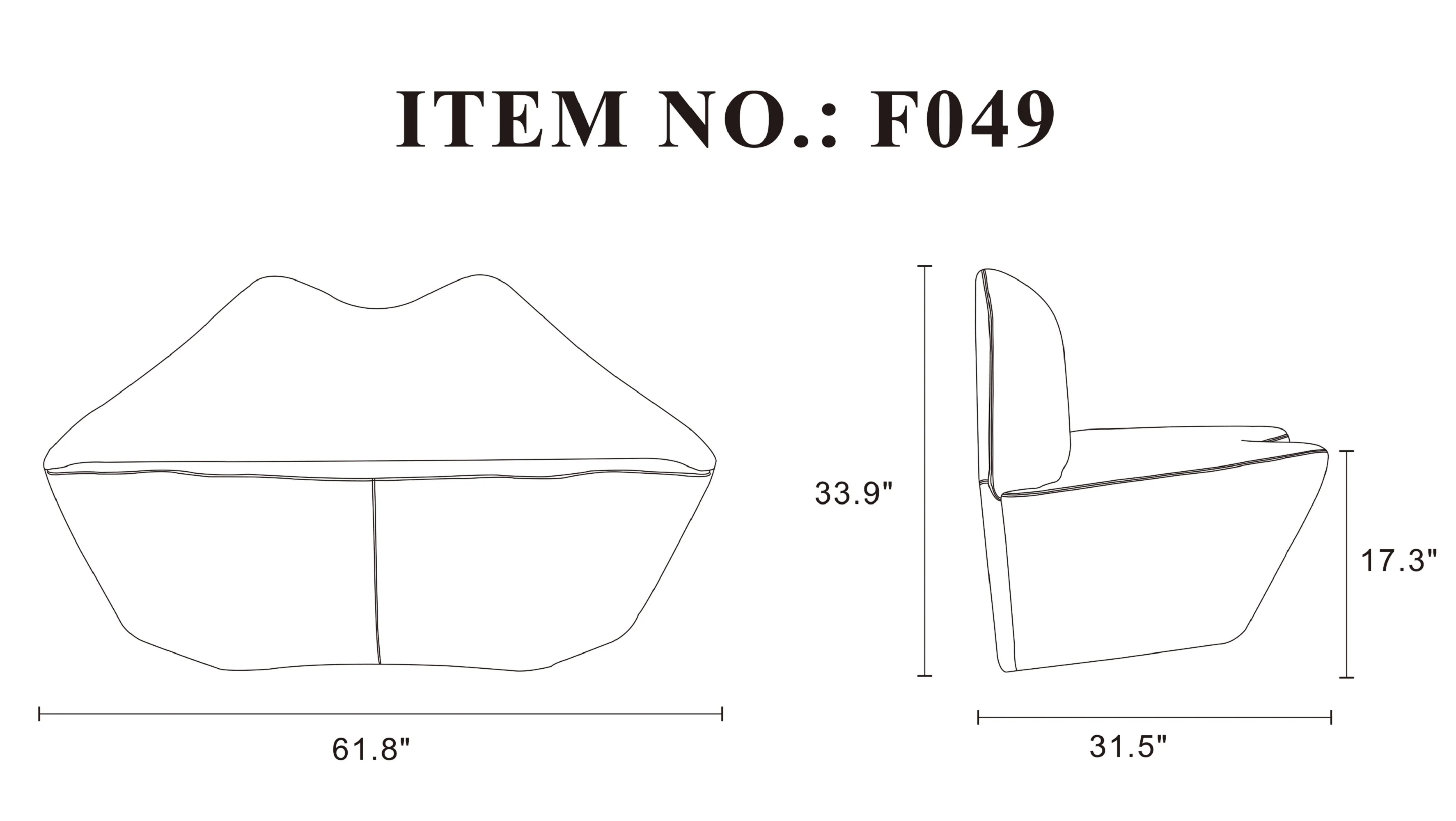 Kiss Loveseat in Red - Image 3