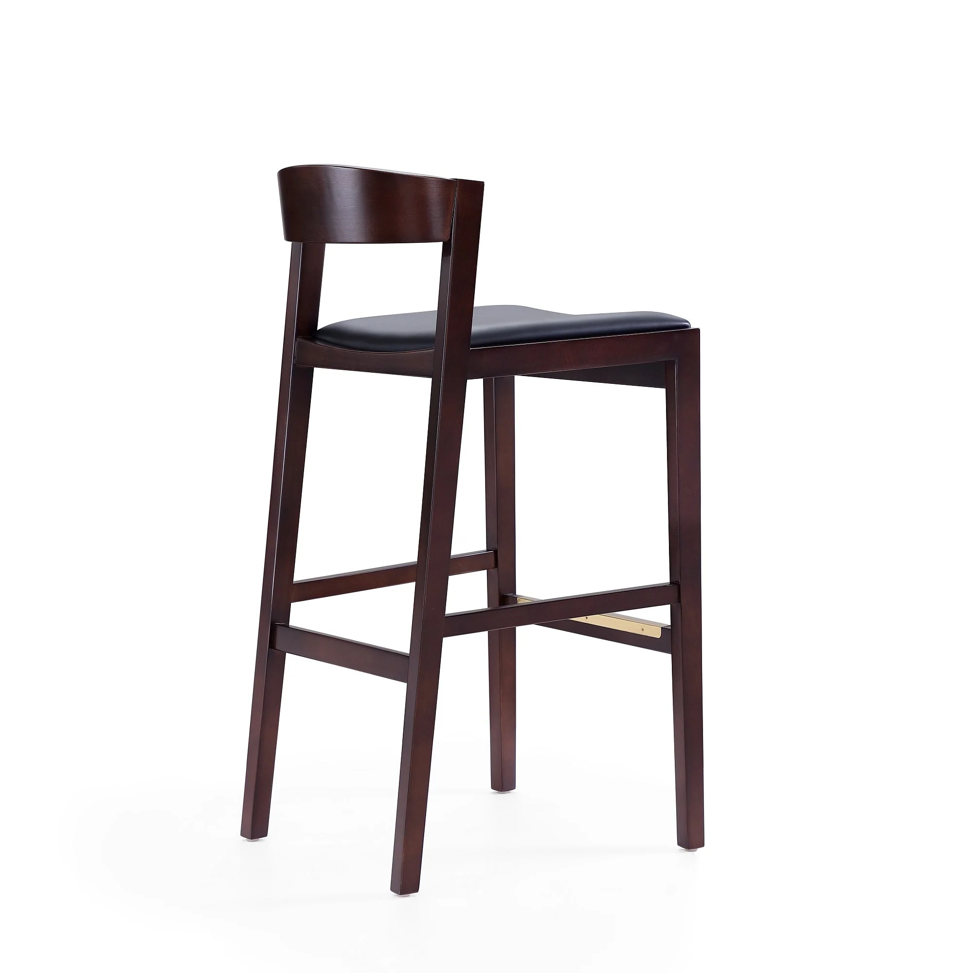 Klismos Barstool in Black and Dark Walnut (set of 2) - Image 5