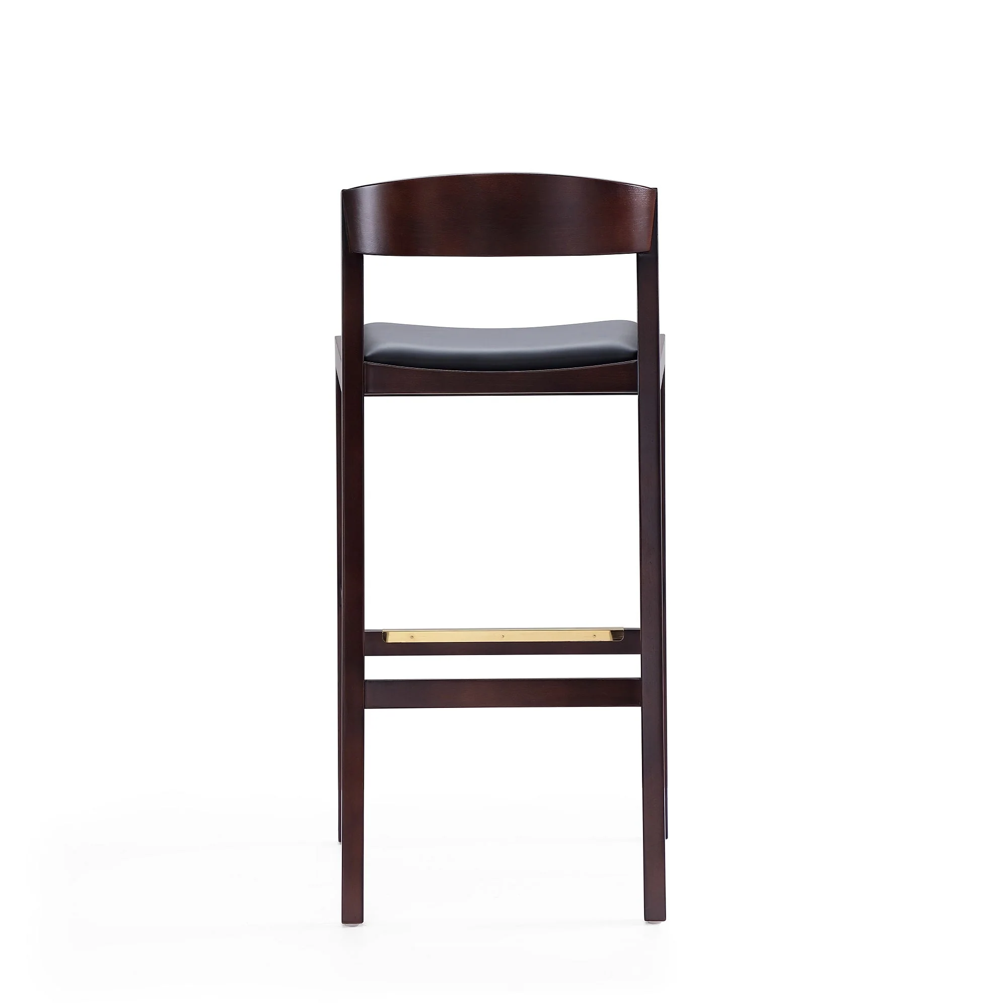 Klismos Barstool in Black and Dark Walnut (set of 2) - Image 7