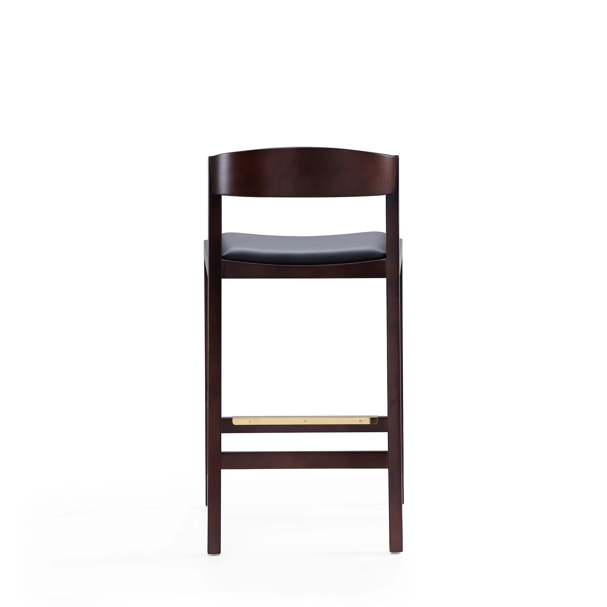 Klismos Counter Stool in Black and Dark Walnut (set of 2) - Image 7