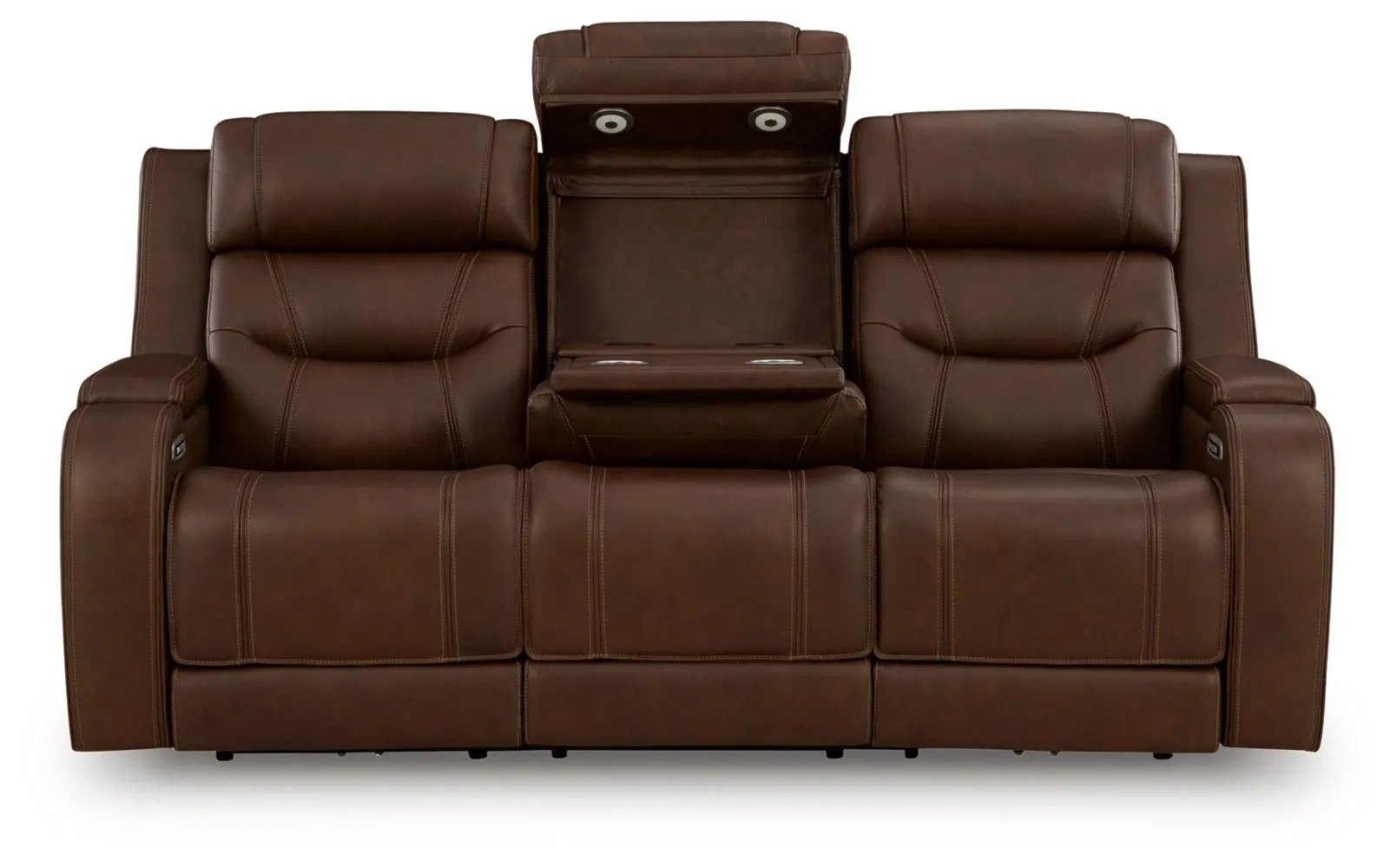 Knightington Brown Power Reclining Sofa w/Audio Seating - Image 5