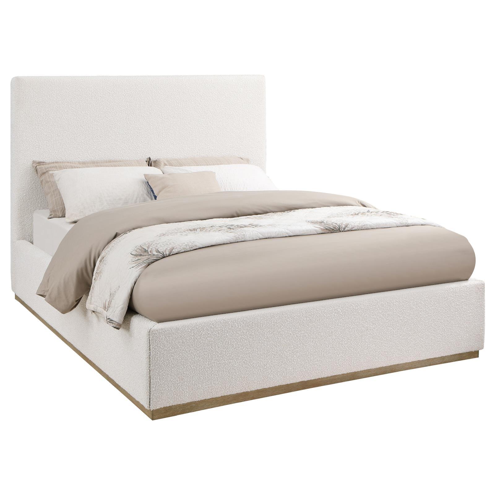 Knox Cream Upholstered Eastern King Platform Bed - Image 2
