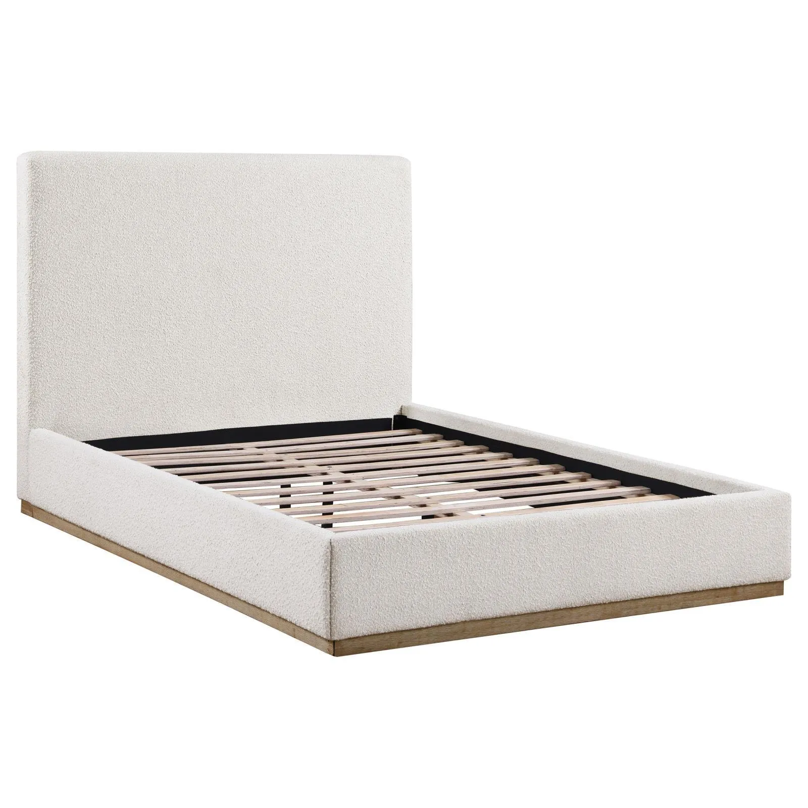 Knox Cream Upholstered Queen Platform Bed - Image 2