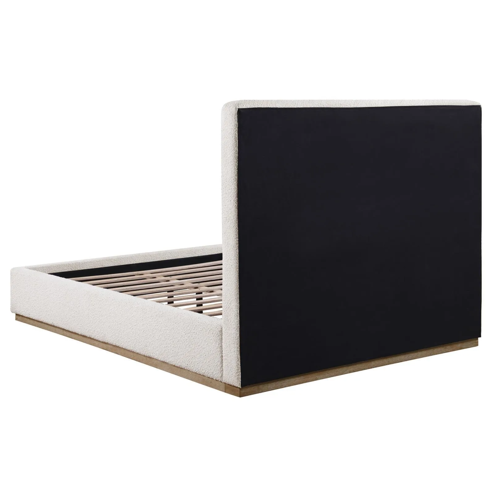 Knox Cream Upholstered Queen Platform Bed - Image 3