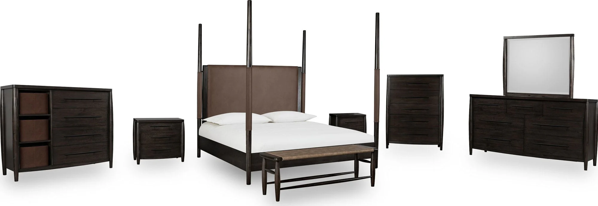 Koko Minx California King Upholstered Poster Bed - Image 11