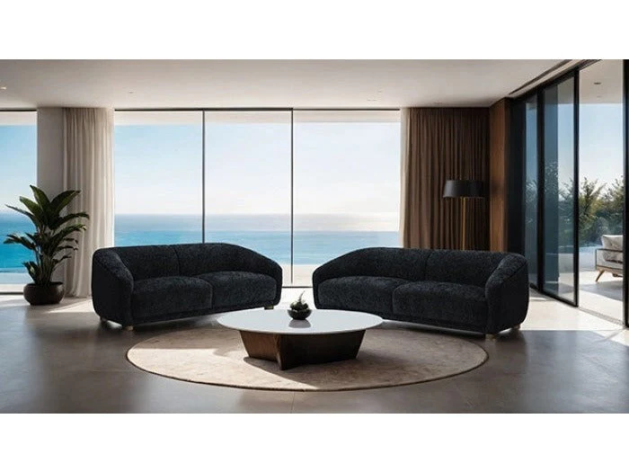 Kolvere Black Upholstery Set Living Room Set
