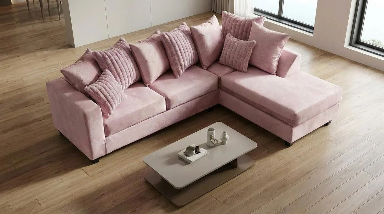 Kora Pink 2-Piece Right Arm Facing (RAF) Sectional - Image 3