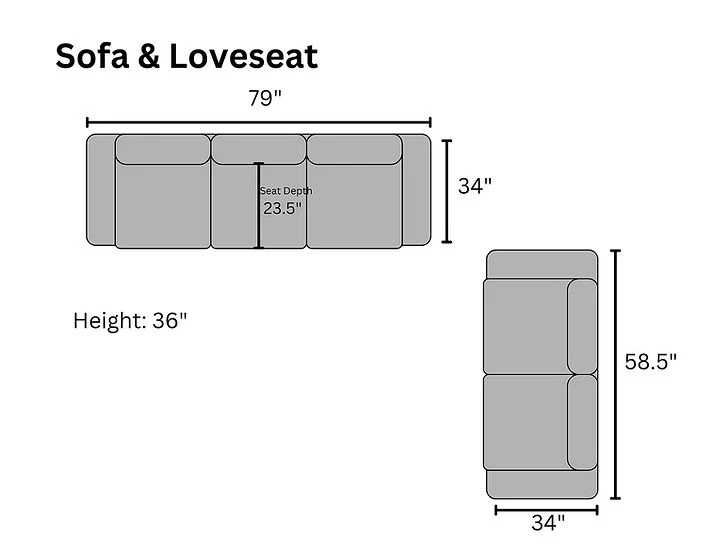 Kora Smoke Sofa & Loveseat - Image 6