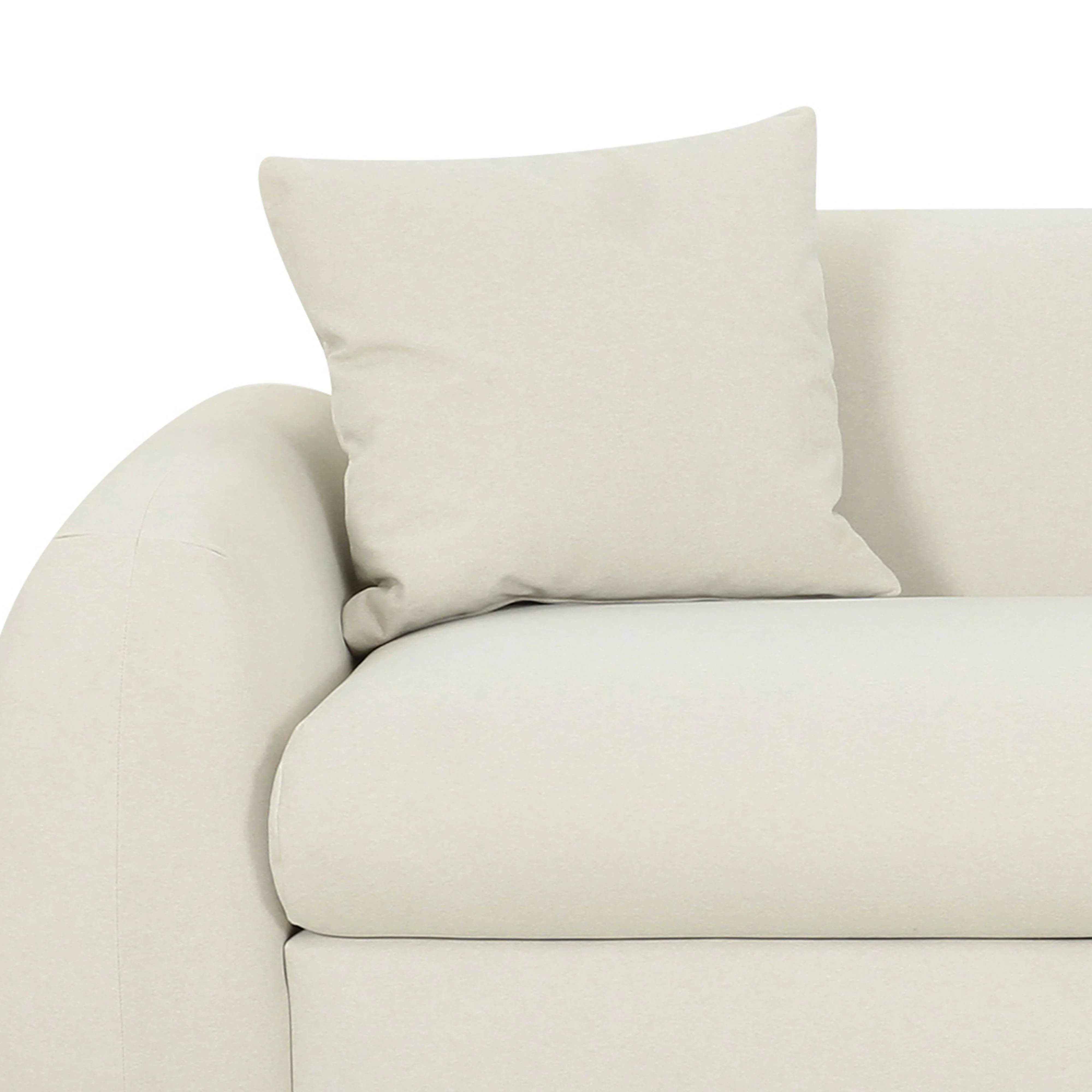 Kourtney Cream Faux Mohair 100" Sofa - Image 3