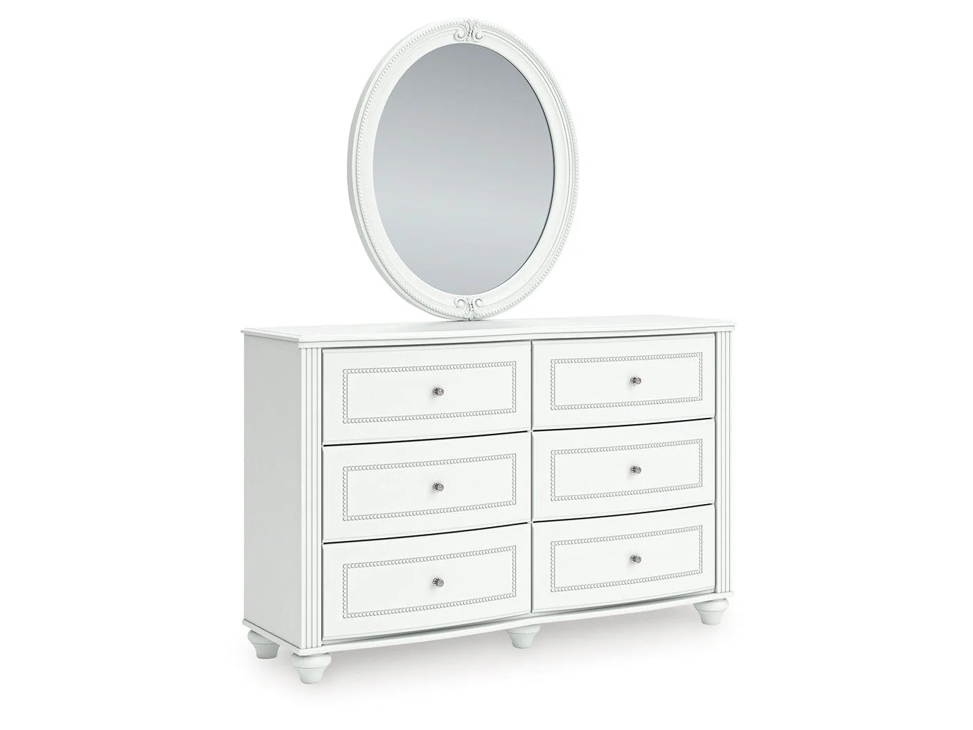 Kozlani White Dresser and Mirror - Image 3