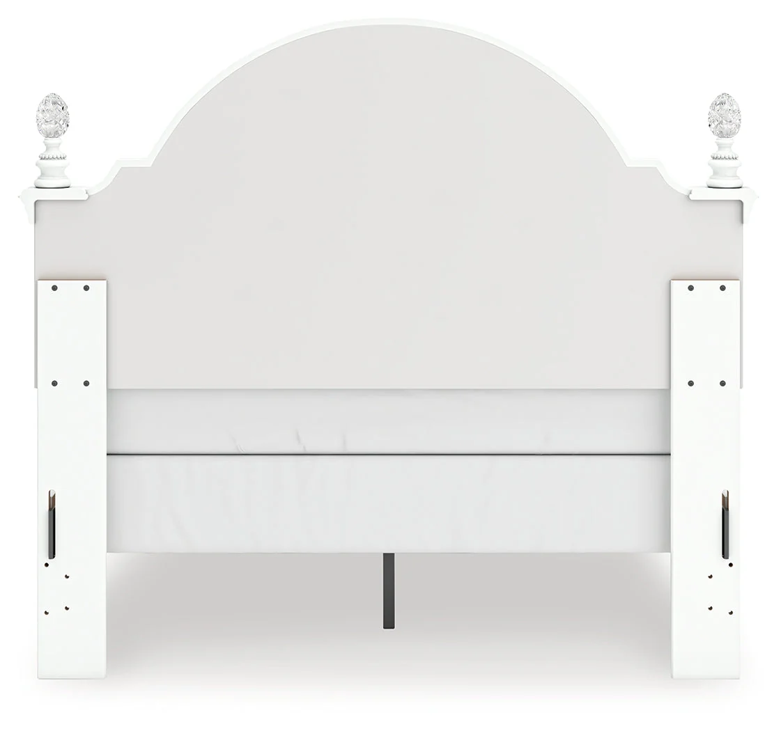 Kozlani White Full Upholstered Panel Bed, Dresser and Mirror - Image 6