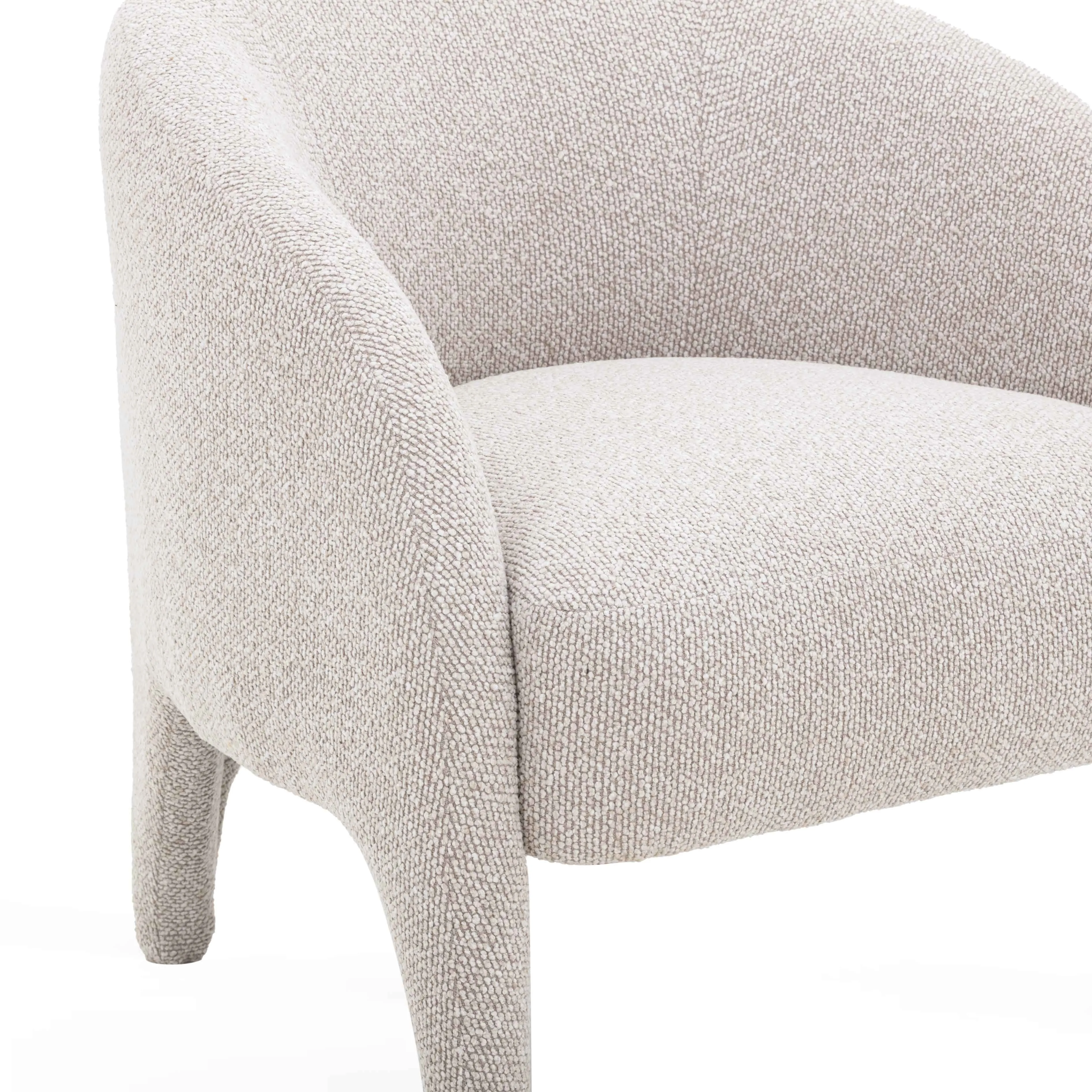 Kris Warm Grey Boucle Accent Chair - Image 5