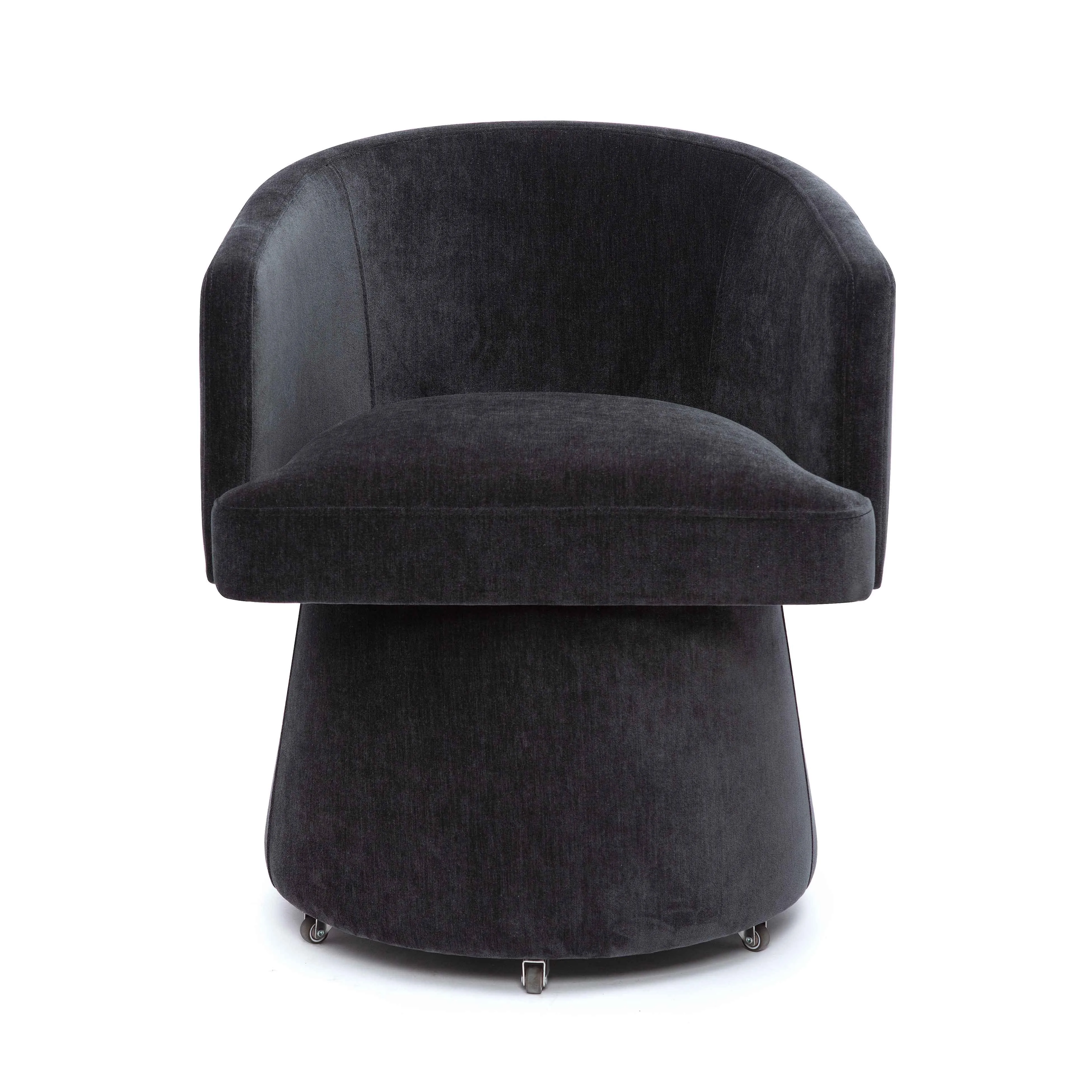 Kristen Upcycled Chenille Rolling Desk Chair - Image 27